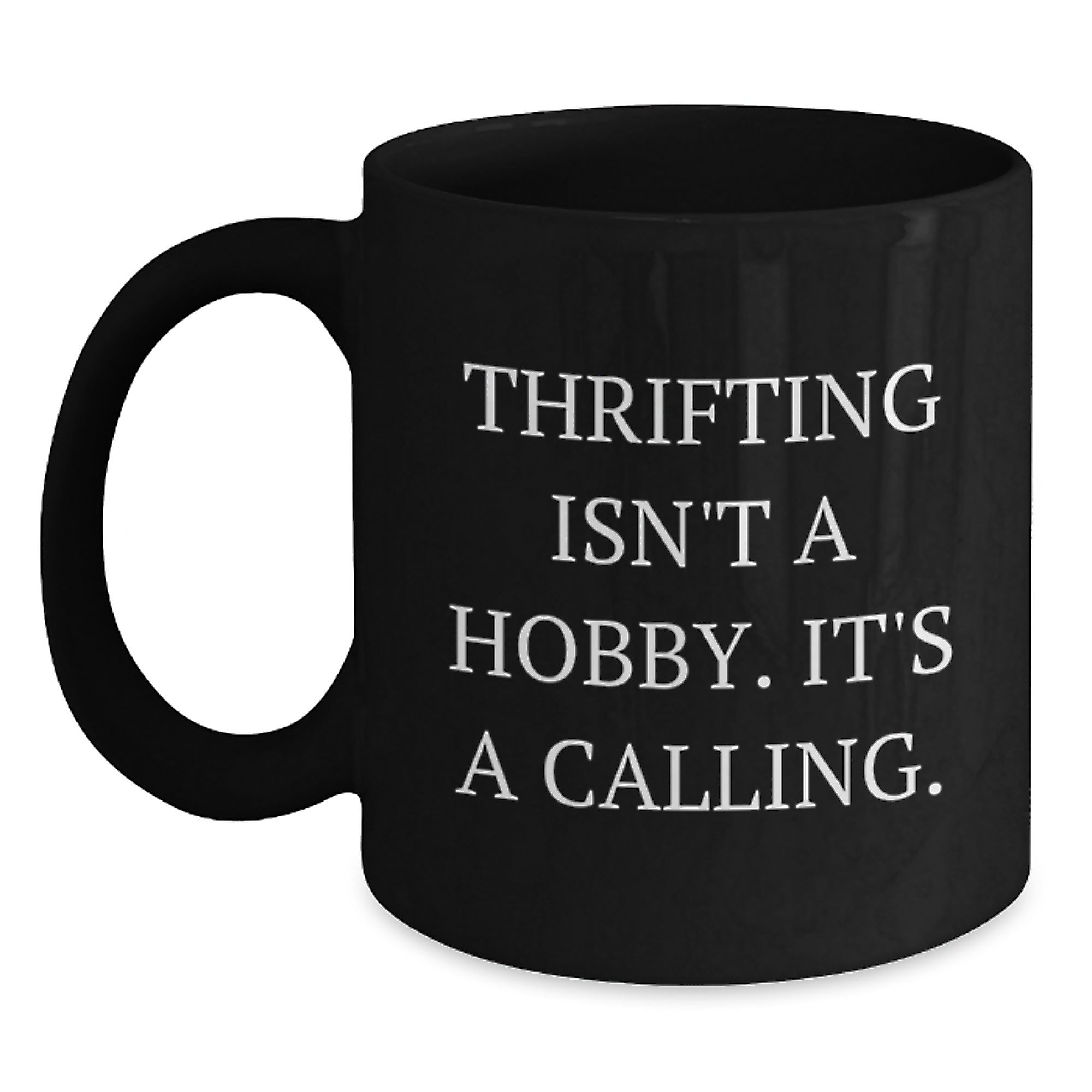Thrifting Gifts for Thrifting Enthusiasts Funny Black Coffee Mug Gifts from Family to Friends at Christmas - Main