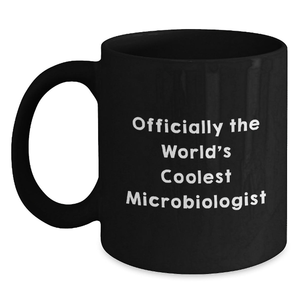 Unique Gifts for Microbiologists, Officially The World's Coolest Microbiologist Black Coffee Mug, Funny Christmas Memorable Present for Friends, Family, or Coworkers - Main
