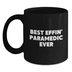 Funny Rescue Worker Gifts, Best Effin' Rescue Worker Ever Quote, Black Coffee Mug for Graduation, Gifts from Friends, Gifts for Rescue Worker - Main