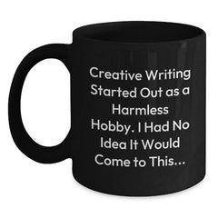 Funny Creative Writing Inspirational Gifts from Friends for Christmas Unique Black Coffee Mugs - Main