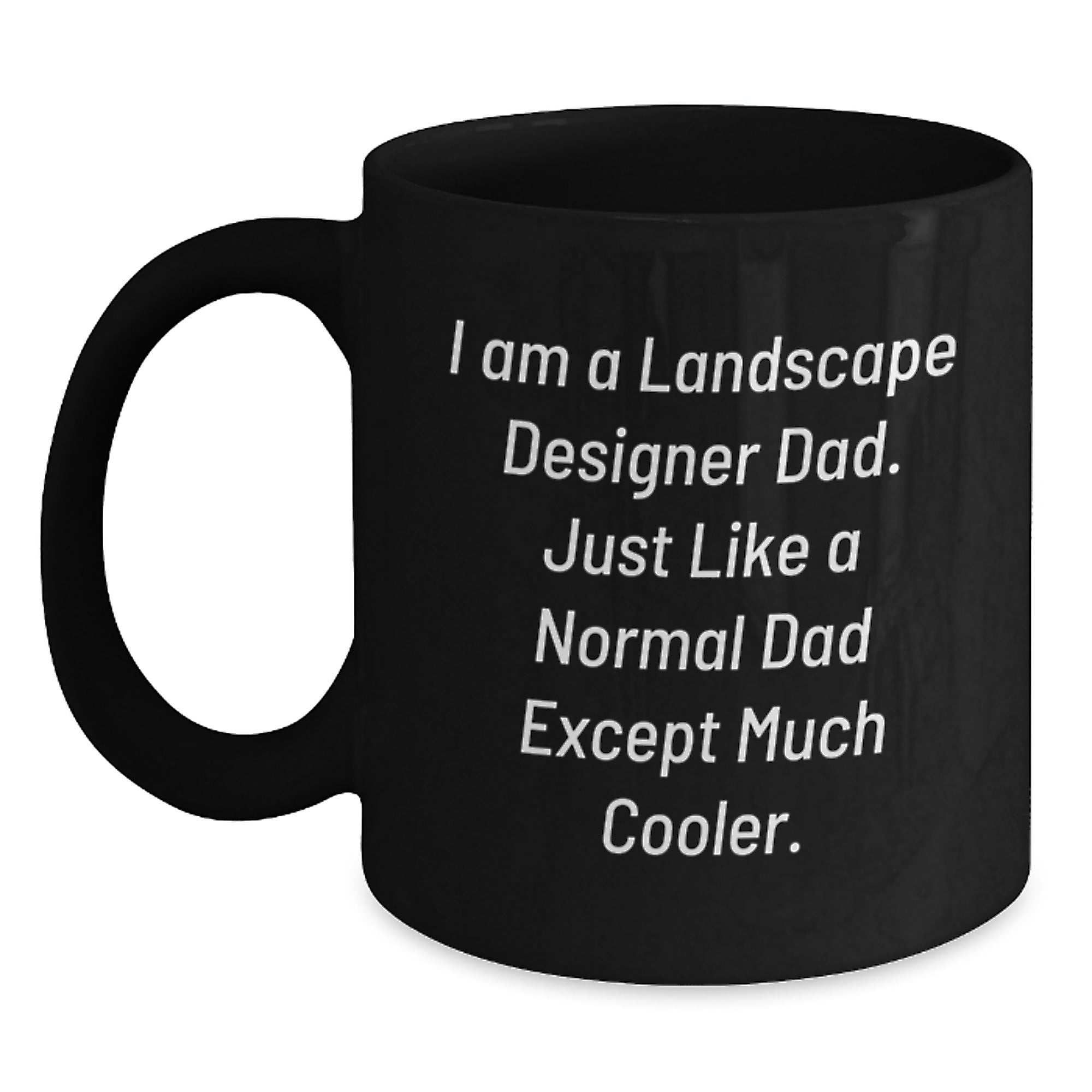 Funny Landscape Designer Gifts for Him, I Am A Landscape Designer Dad Mug, Black Coffee Cup, Perfect Birthday Present from Friends or Family - Main