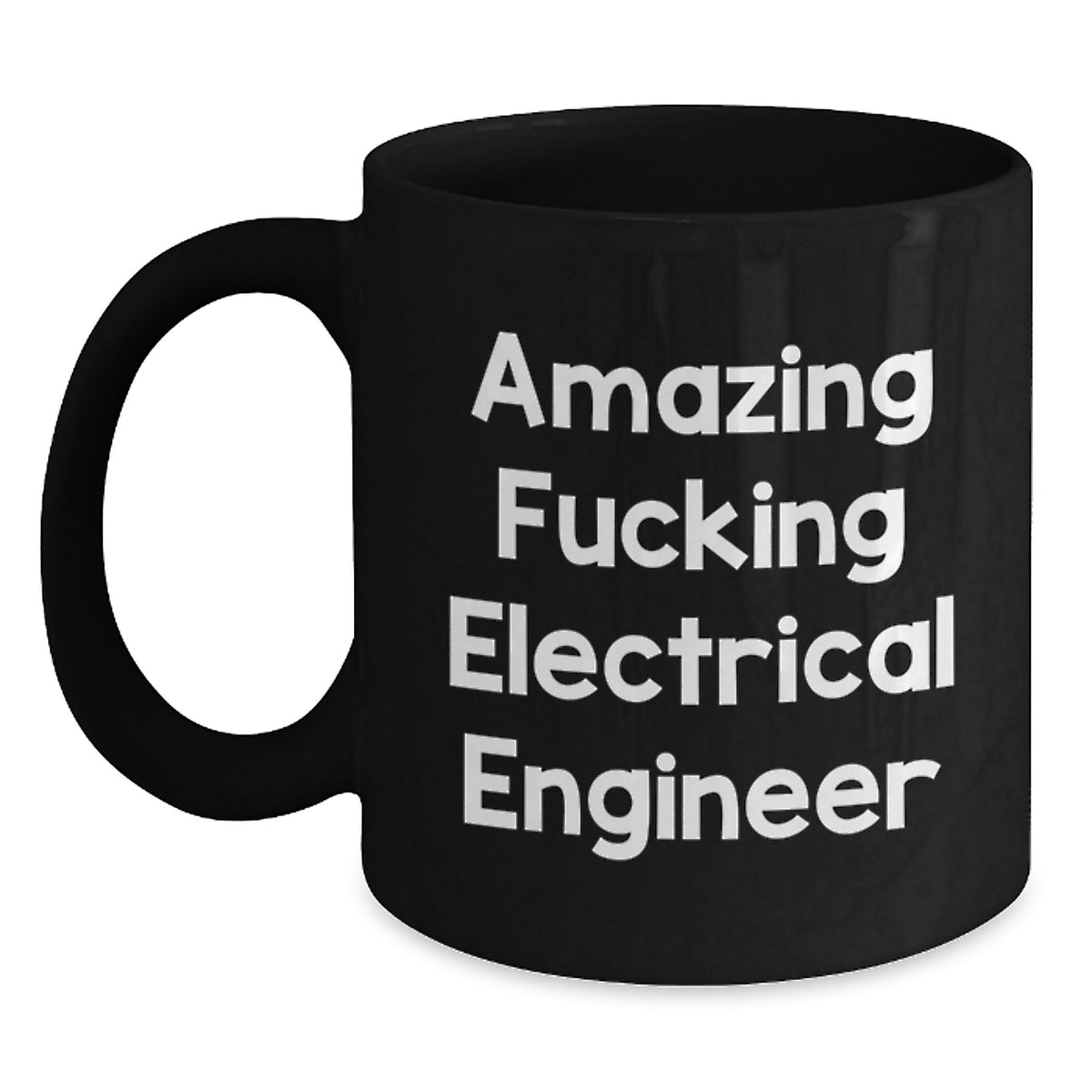 Funny Electrical Engineer Gifts from Friends for Birthday - Amazing 'Wow' Quote Black Coffee Mug - Main