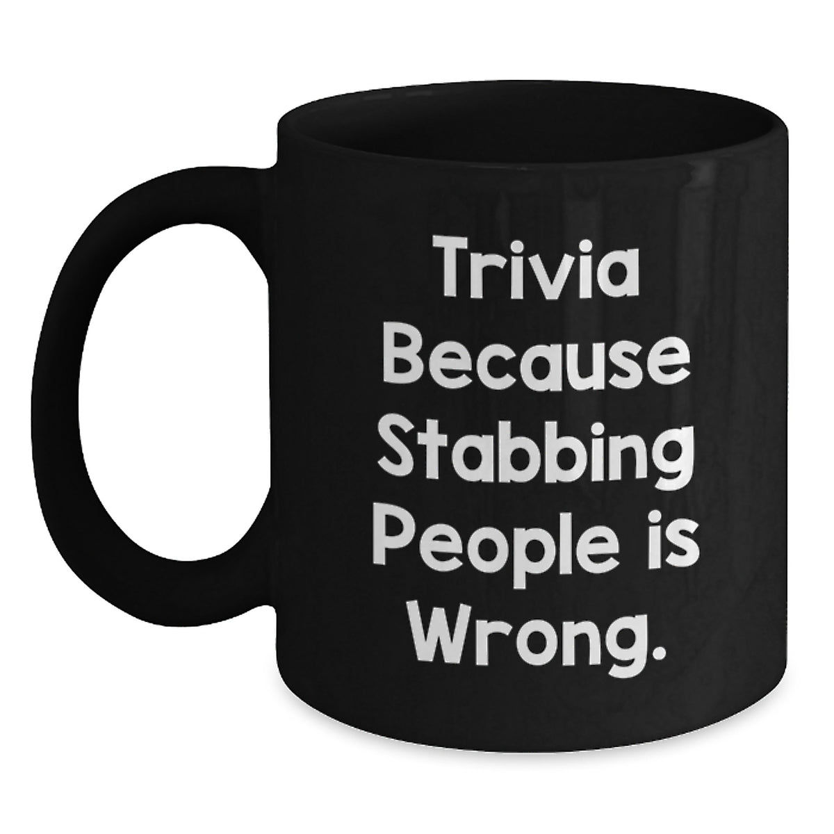 Trivia Fun, Black Coffee Mugs for Trivia Lovers, Birthday Unique Gifts from Friends, Gifts for Trivia Enthusiasts, Funny Quote - Main