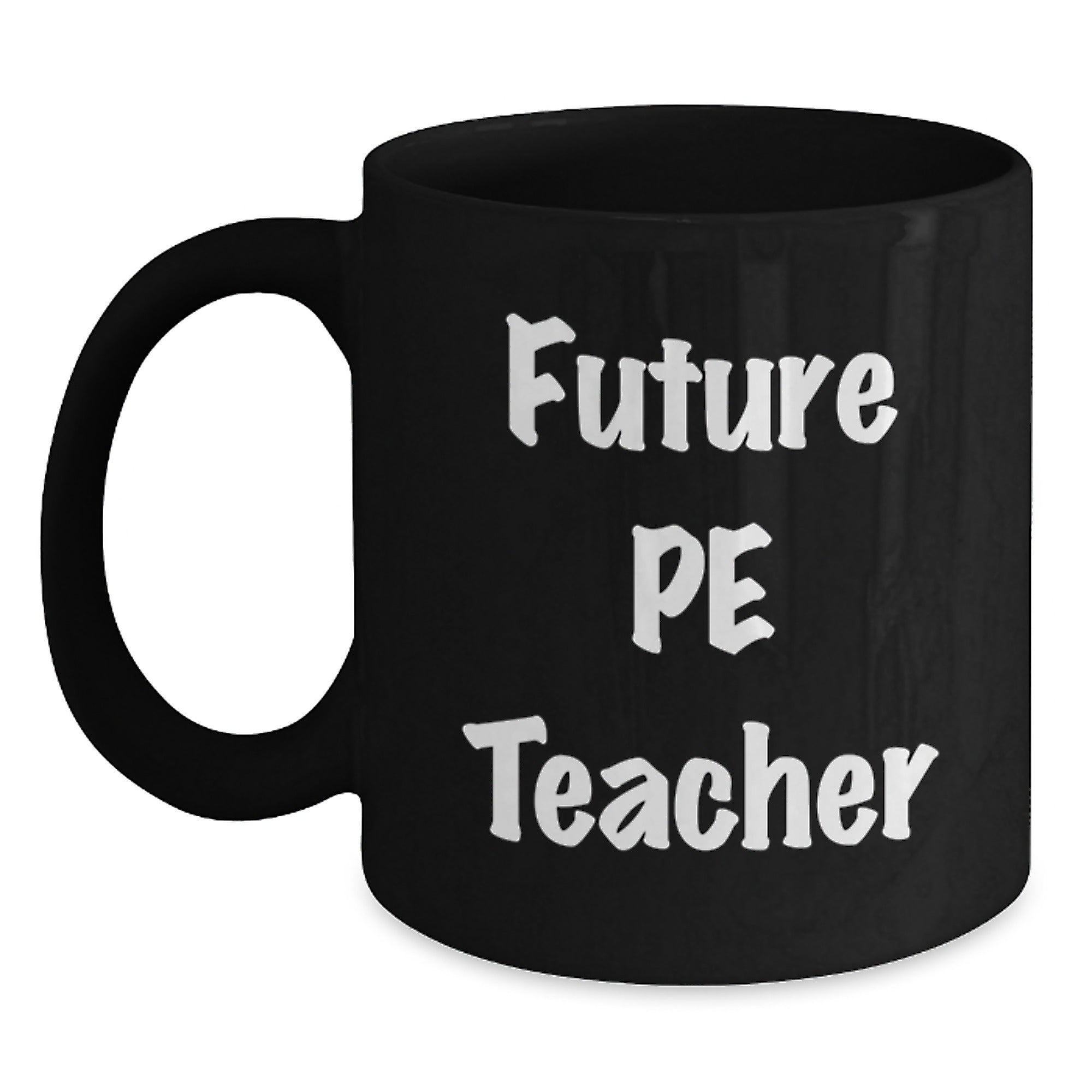 Funny PE Teacher Gifts for Men, PE Teacher Black Coffee Mug, Christmas Unique Gifts from Friends, Inspirational Quote 'I'm not lazy, I'm just conserving energy' - Main