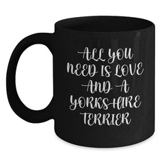 Funny Yorkshire Terrier Dog Black Coffee Mugs Gifts from Men to Friends for Christmas - Main