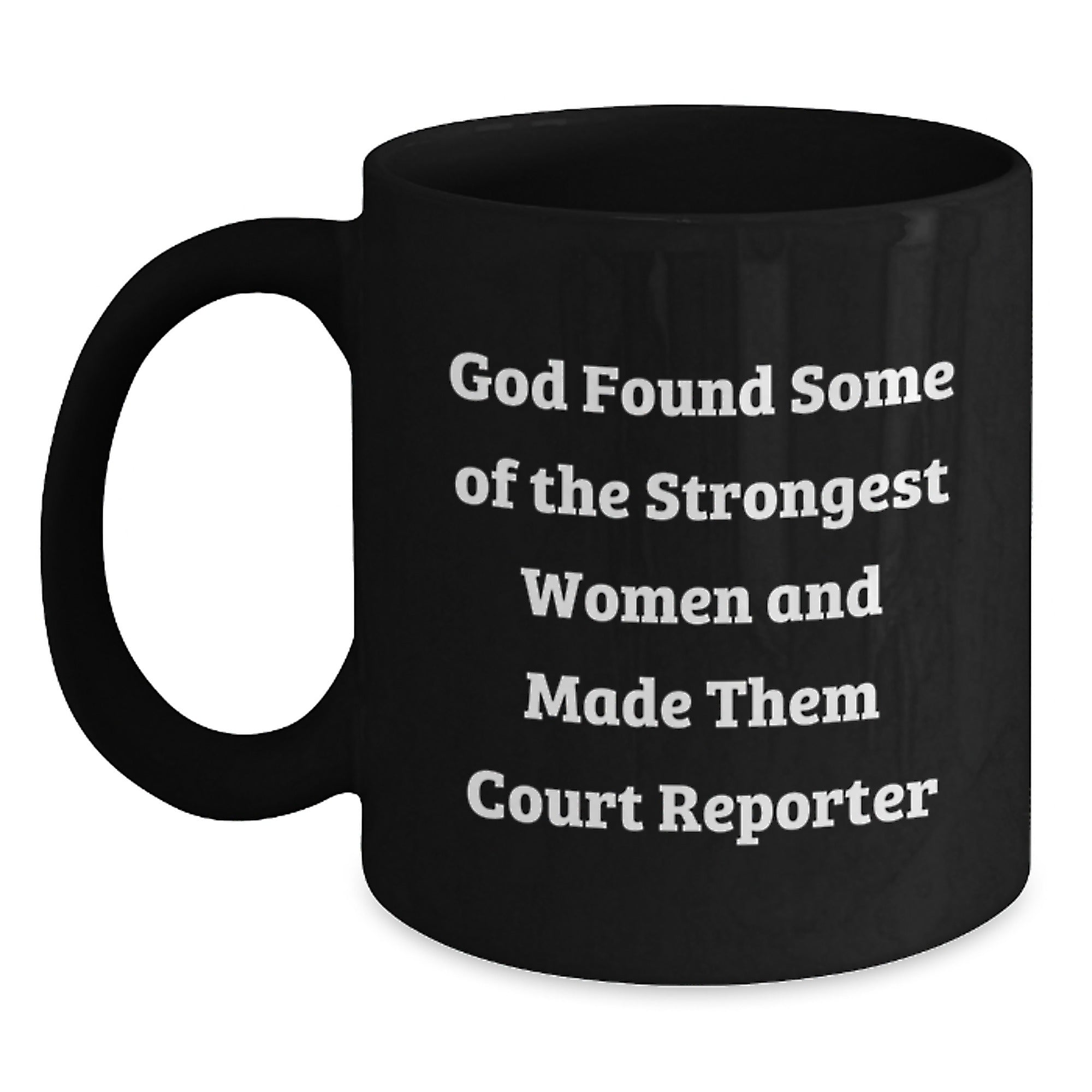 Funny Court Reporter Gifts from Women to Court Reporter Friends - Inspirational Black Coffee Mug for Graduation - Main