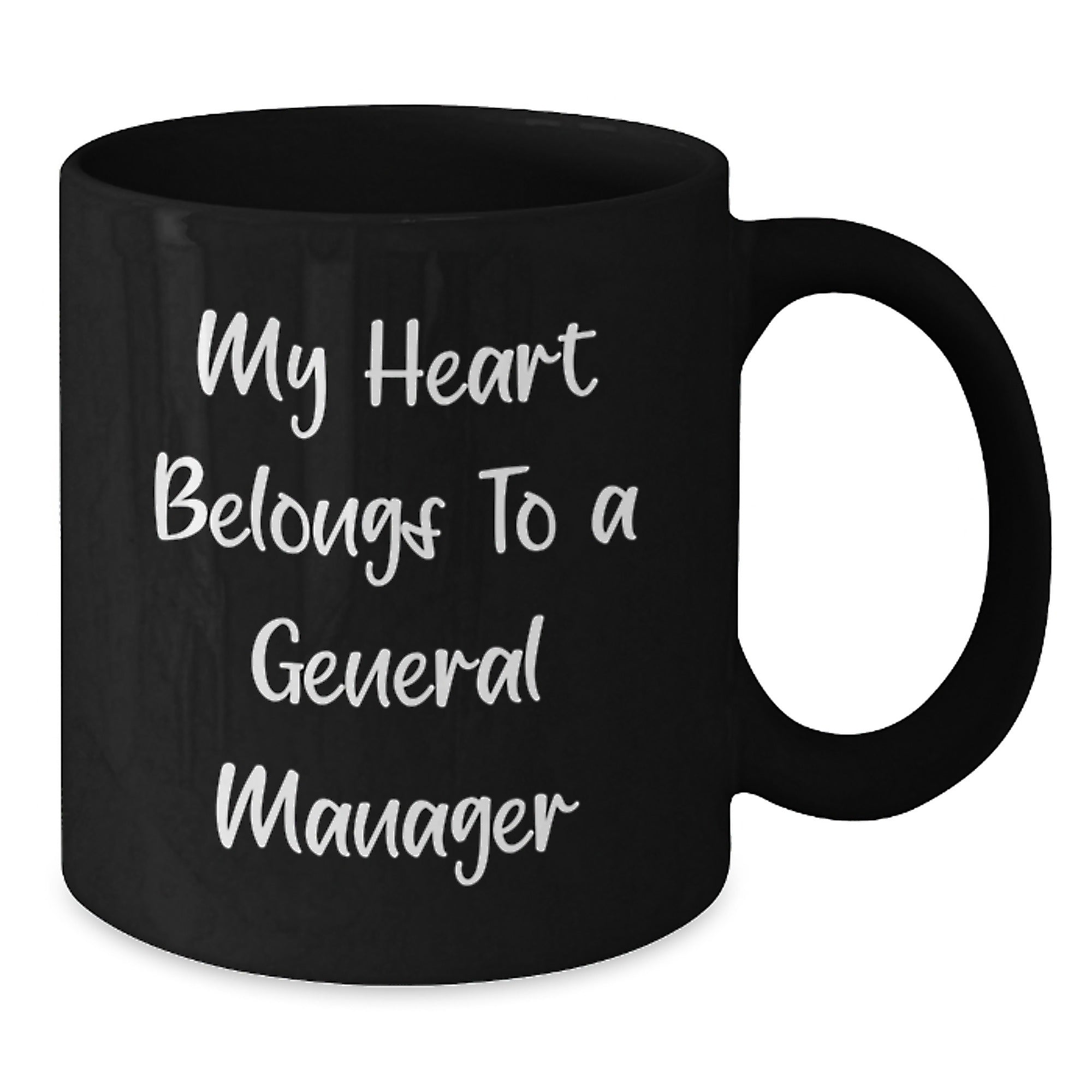 Funny General Manager Gifts from Friends and Family - My Heart Belongs To A General Manager Christmas Unique Mugs for Men - Additional