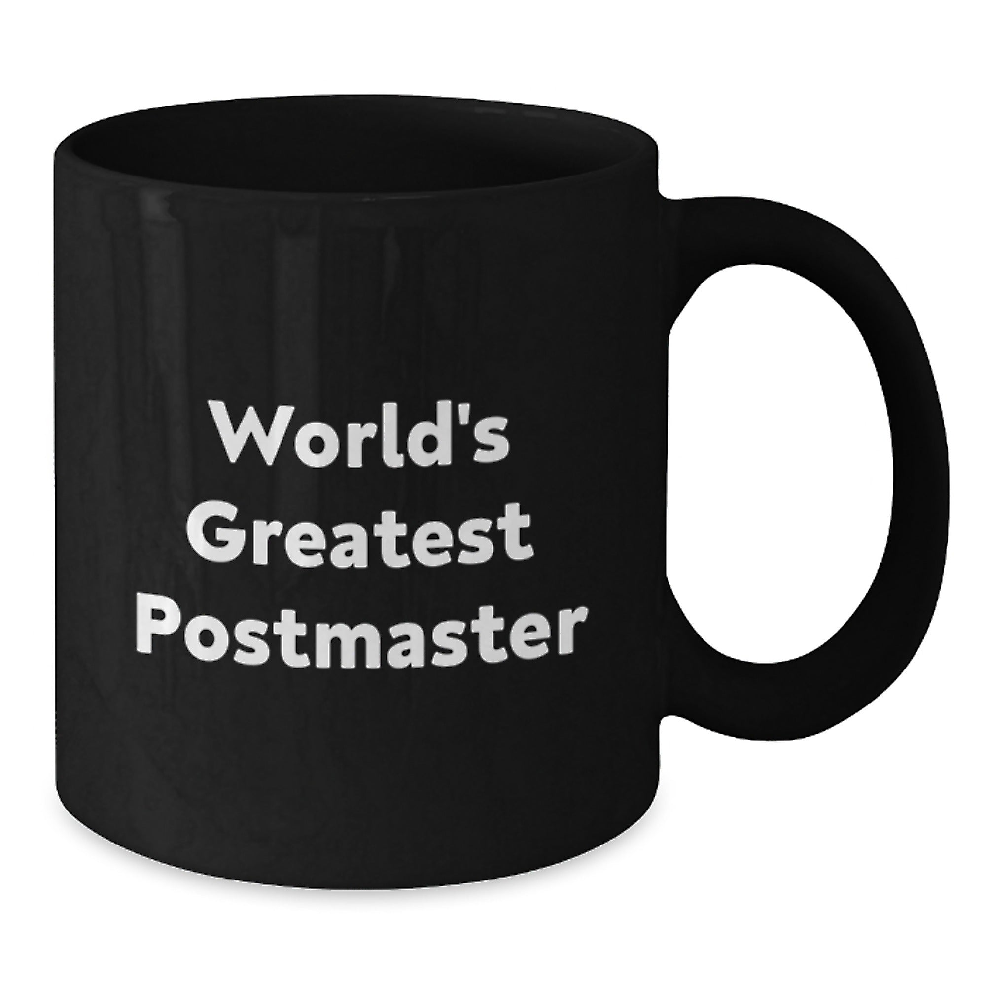 Gifts from Friends, Inspirational World's Greatest Postmaster Black Coffee Mug, Perfect for Christmas Unique Gifts - Additional