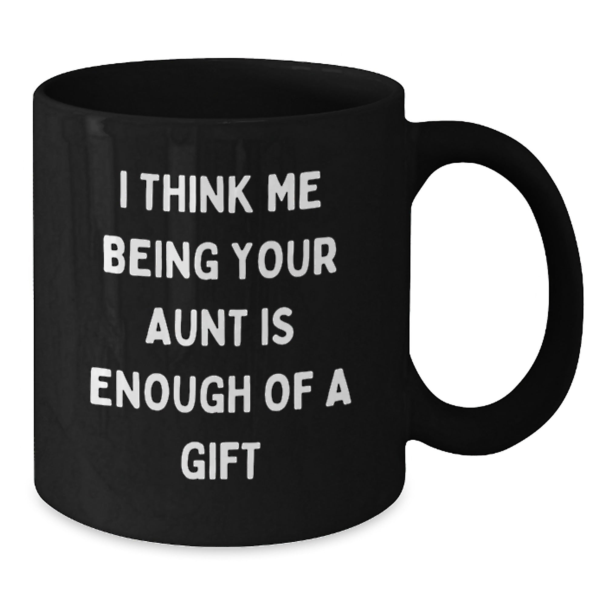 Funny Gift for Aunt from You, Unique Black Coffee Mug for Aunt, Christmas Morning - Additional