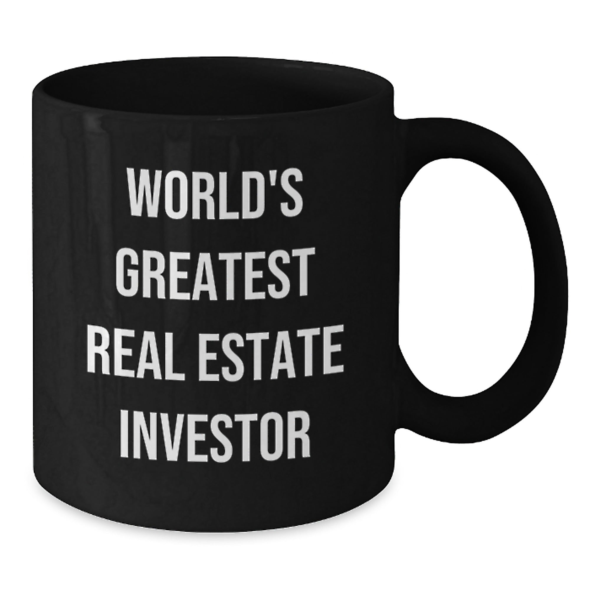 Funny 'World's Greatest Real Estate Investor' Gifts for Real Estate Investor, Unique Black Coffee Mug, Christmas Unique Gifts from Friends, Family, Coworkers - Additional