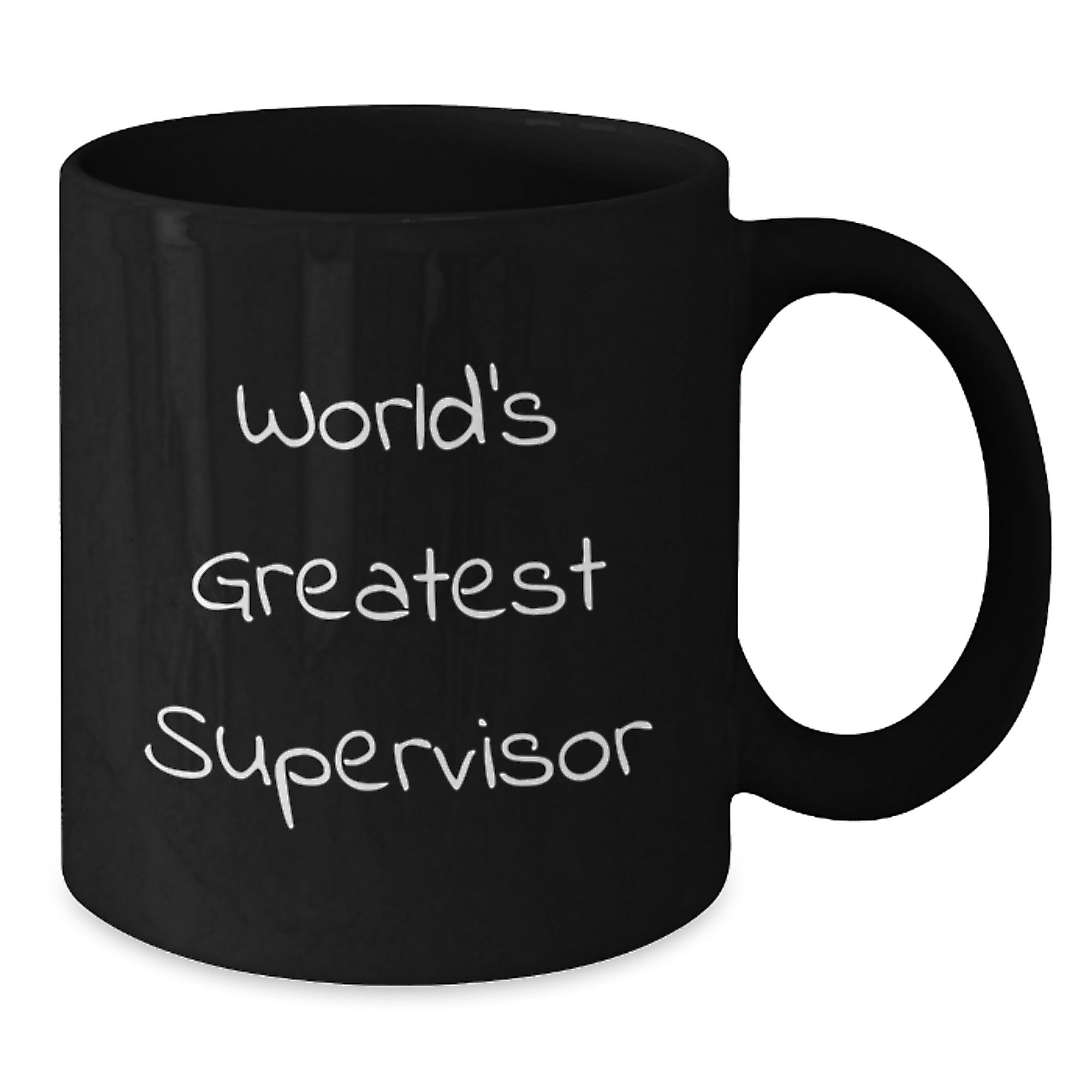Funny Supervisor Gifts from Friends for Men Black Coffee Mug - 'World's Greatest Supervisor' Quote - Unique Christmas Unique Gifts - Additional