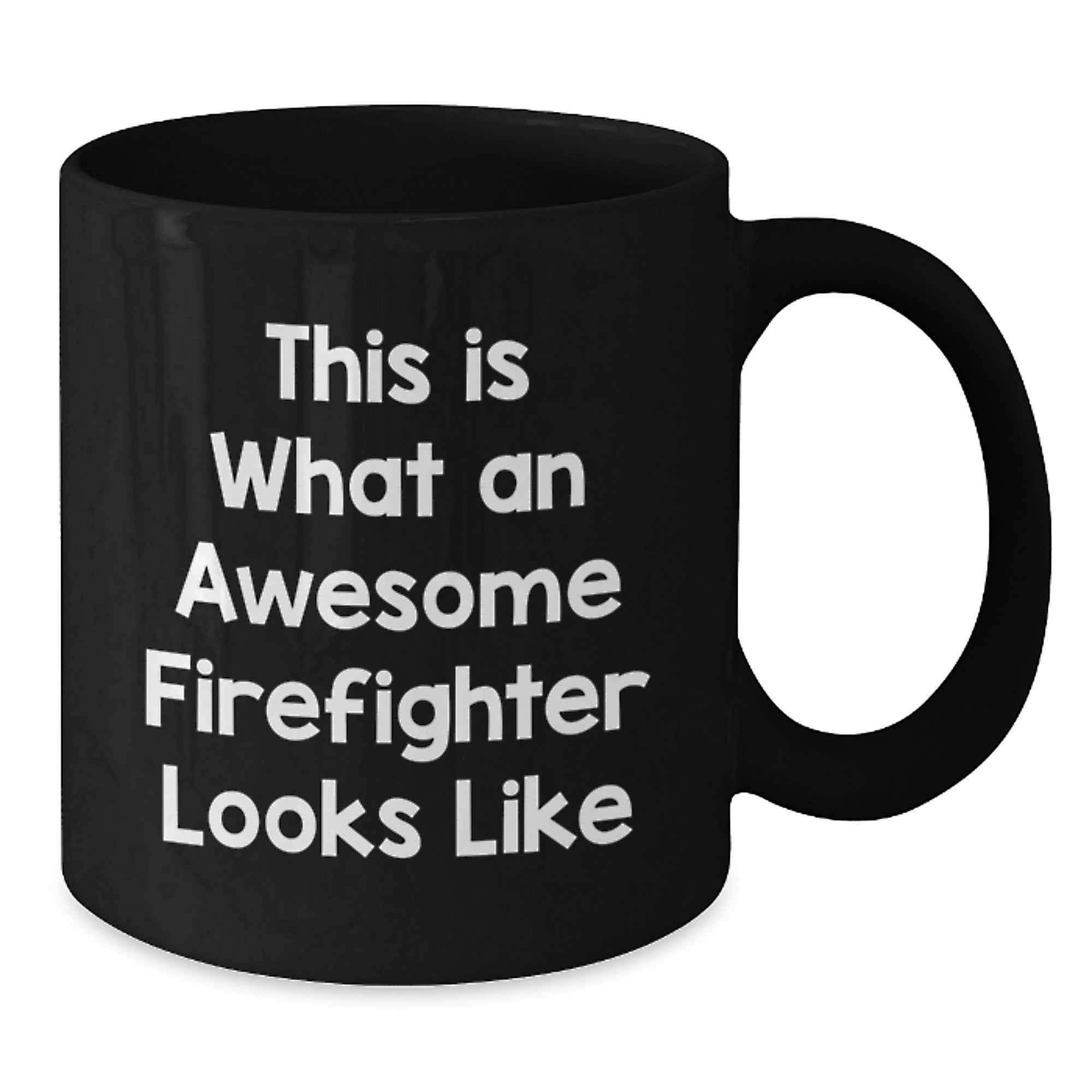 Firefighter Gifts from Friends and Family, Inspirational Black Coffee Mug, This Is What An Awesome Firefighter Looks Like, Graduation Unique Gifts for Firefighter Men and Women - Additional