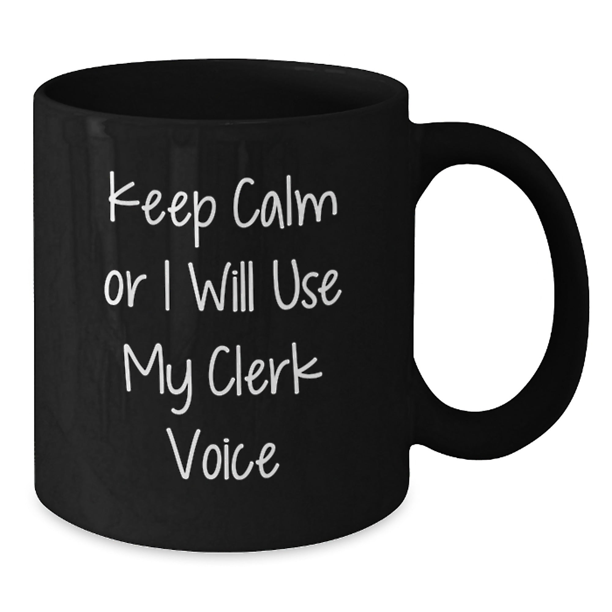 Funny Clerk Mugs, Gifts for Clerk from Coworkers, Black Coffee Mug, Christmas Unique Gifts - Additional