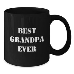 Funny Grandpa Black Coffee Mugs Gifts from Family for Best Grandpa Ever Birthday Unique Gifts, Perfect for Grandpa's Special Day - Additional
