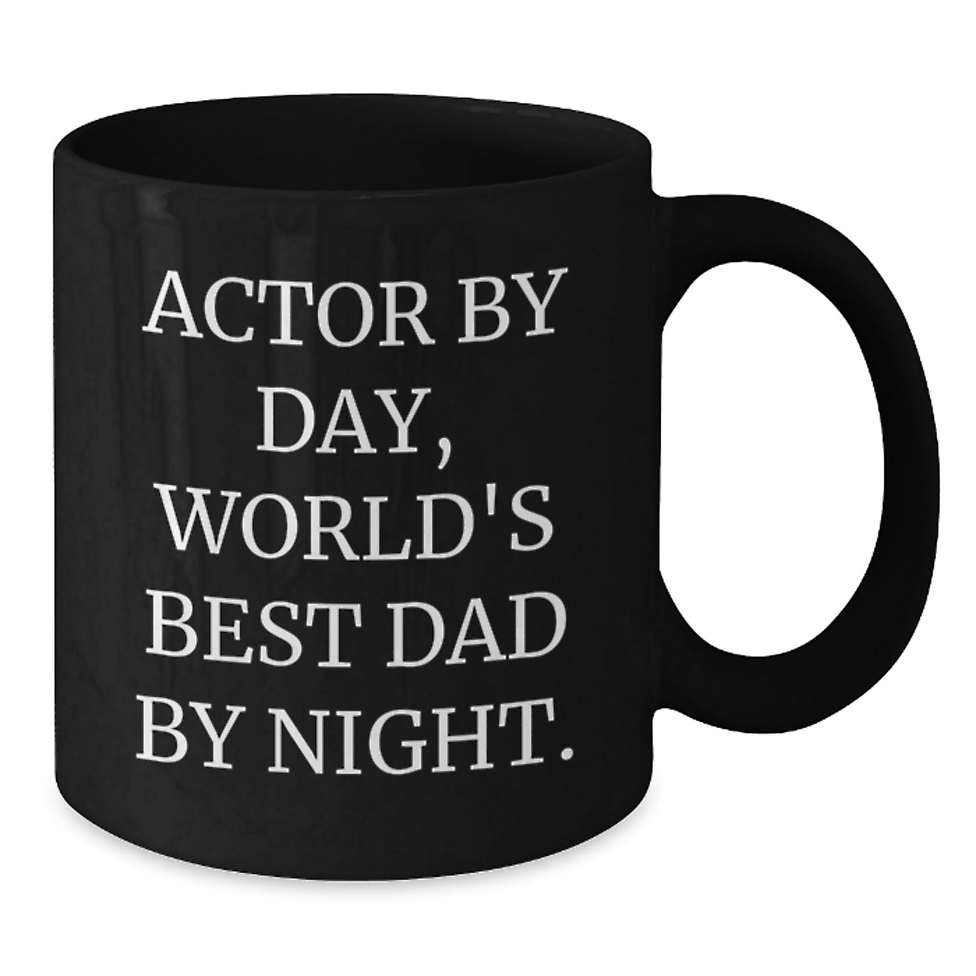 Funny Actor Gifts for Men Friends Coworkers - Black Coffee Mug Actor By Day World's Best Dad By Night Graduation Unique Gifts - Additional