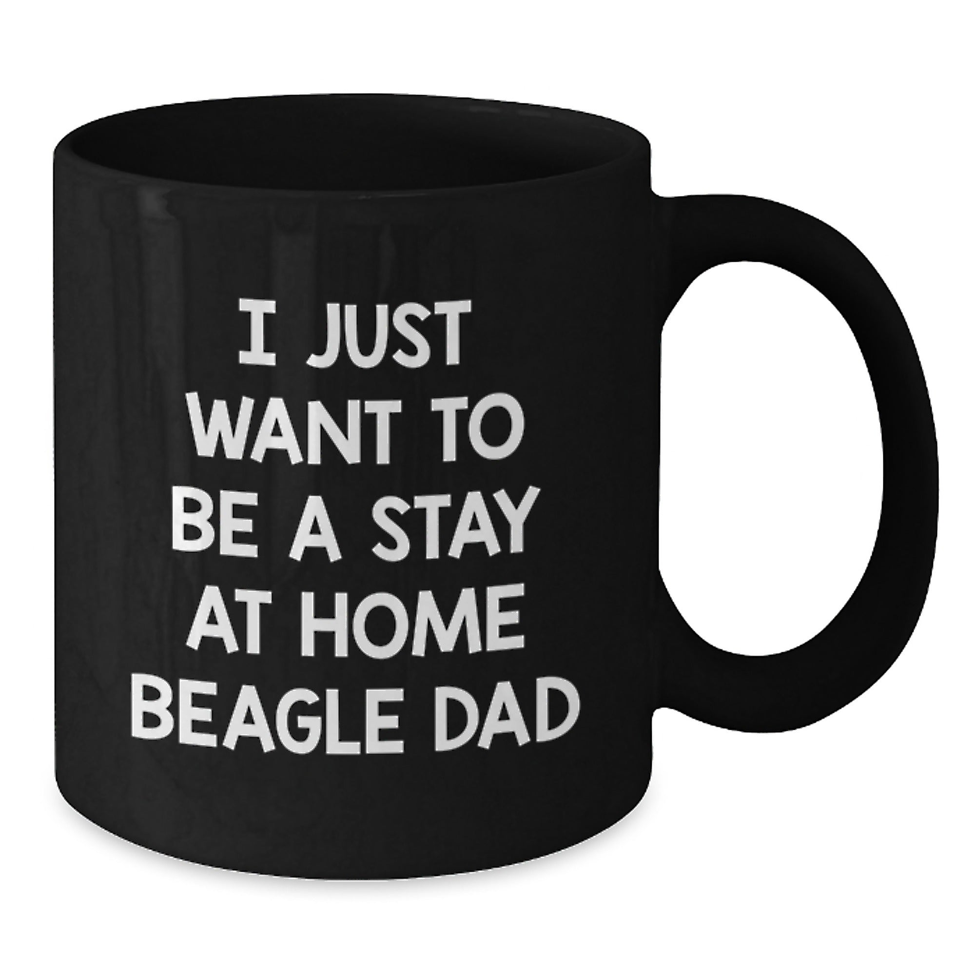 Funny Beagle Dog Lover Gifts from Dad, Beagle Dad's Graduation Unique Gifts for Him, Black Coffee Mug for Men - Additional