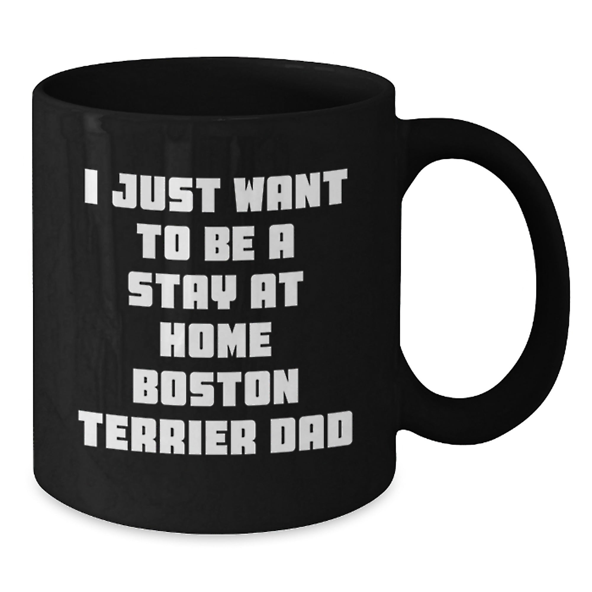 Funny Boston Terrier Dad Gifts from Friends - I Just Want To Be A Stay At Home Dad - Graduation Unique Gifts for Boston Terrier Dog Lovers - Additional
