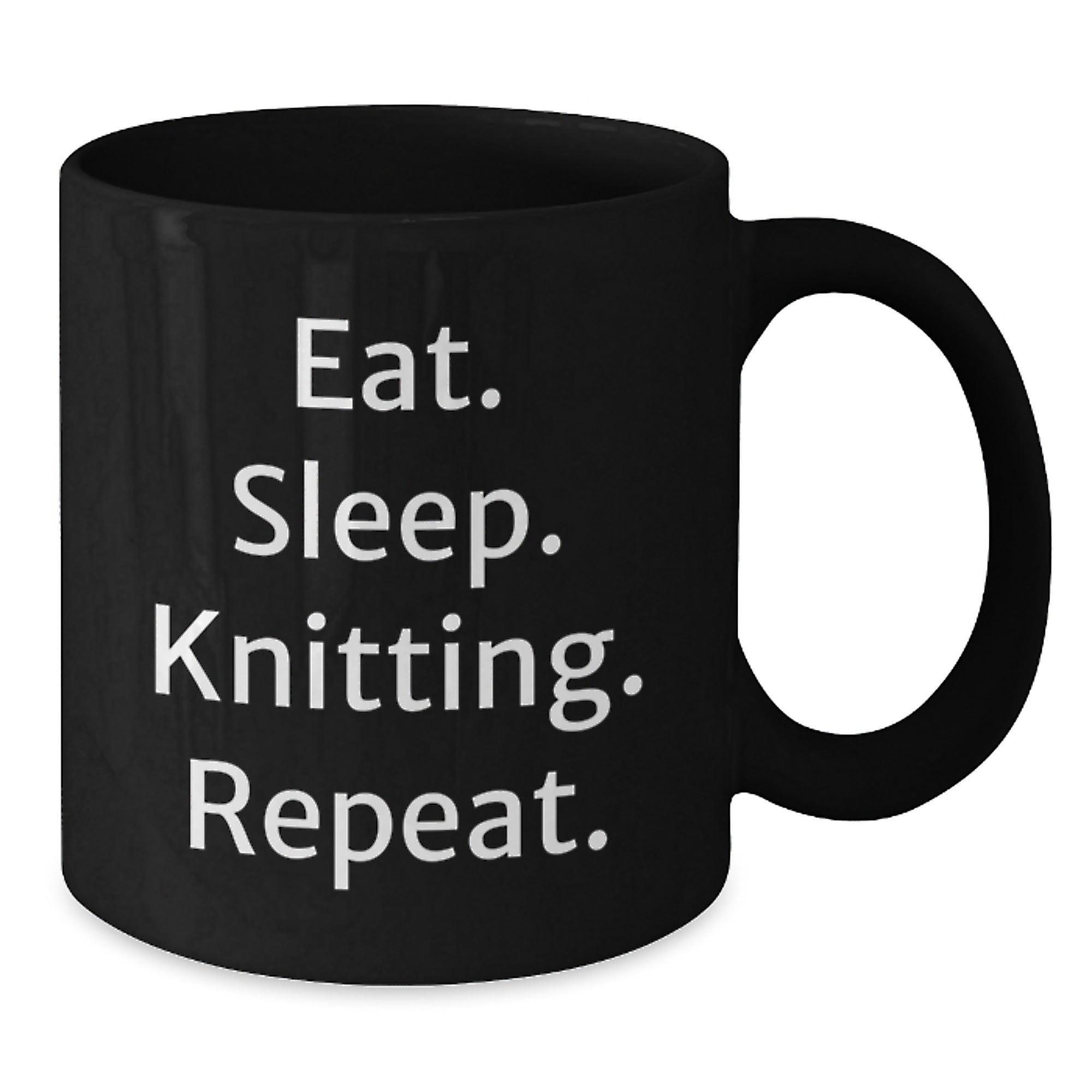Funny Knitting Quotes Gifts for Knitting Enthusiasts, Black Coffee Mug for Women from Mom, 11oz or 15oz Microwave and Dishwasher Safe - Additional