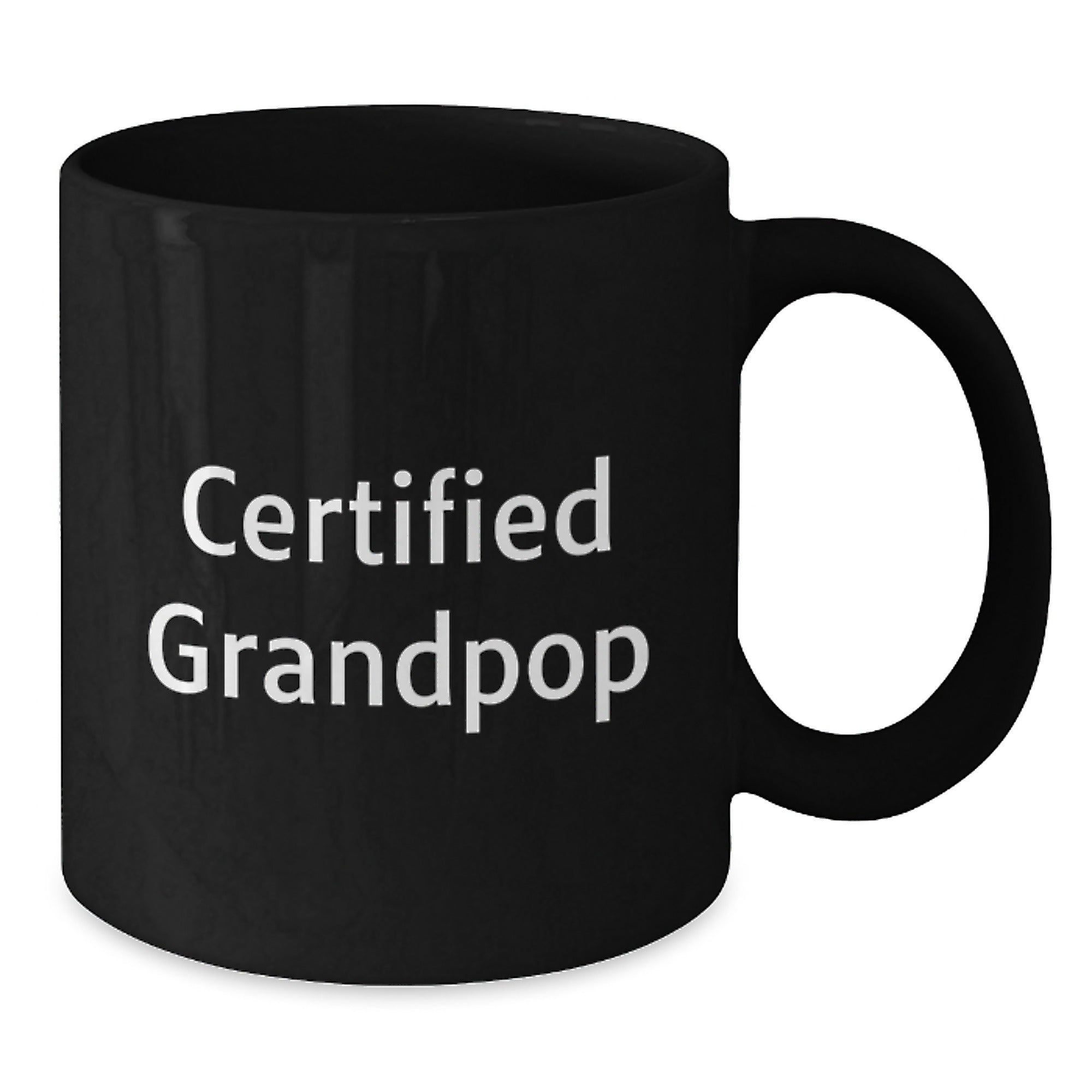 Funny Grandpop Gifts, Black Coffee Mug for Him, 'Certified Grandpop' Quote, Graduation Unique Gifts from Family - Additional