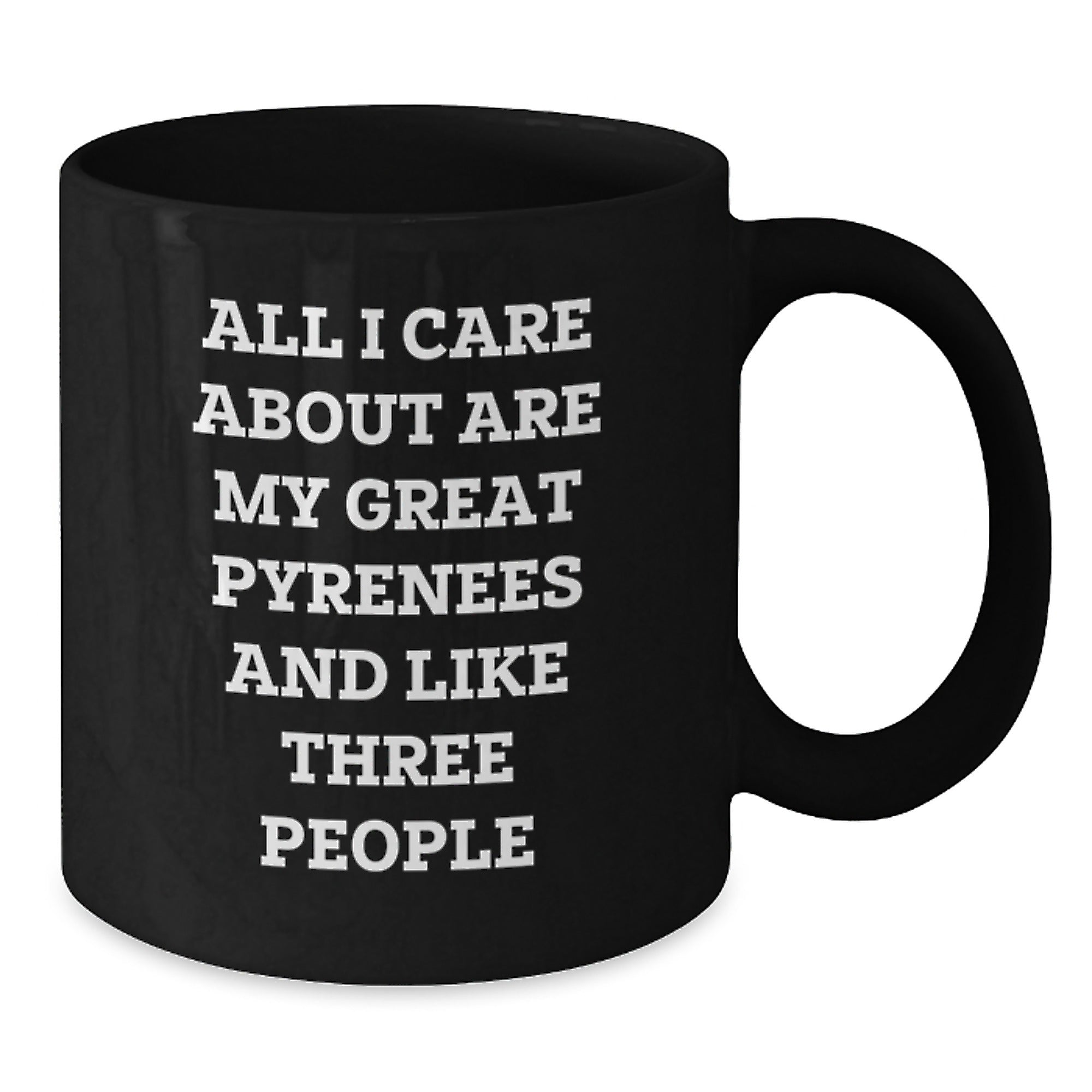 Funny Great Pyrenees Dog Gifts from Men for Great Pyrenees Dog Lovers on Valentine's - Black Coffee Mug - Additional