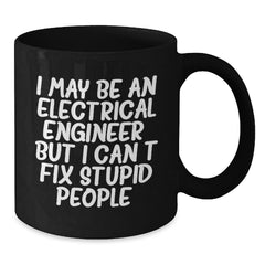 Funny Electrical Engineer Christmas Unique Gifts from Men to Electrical Engineer Friends Black Coffee Mug - Additional