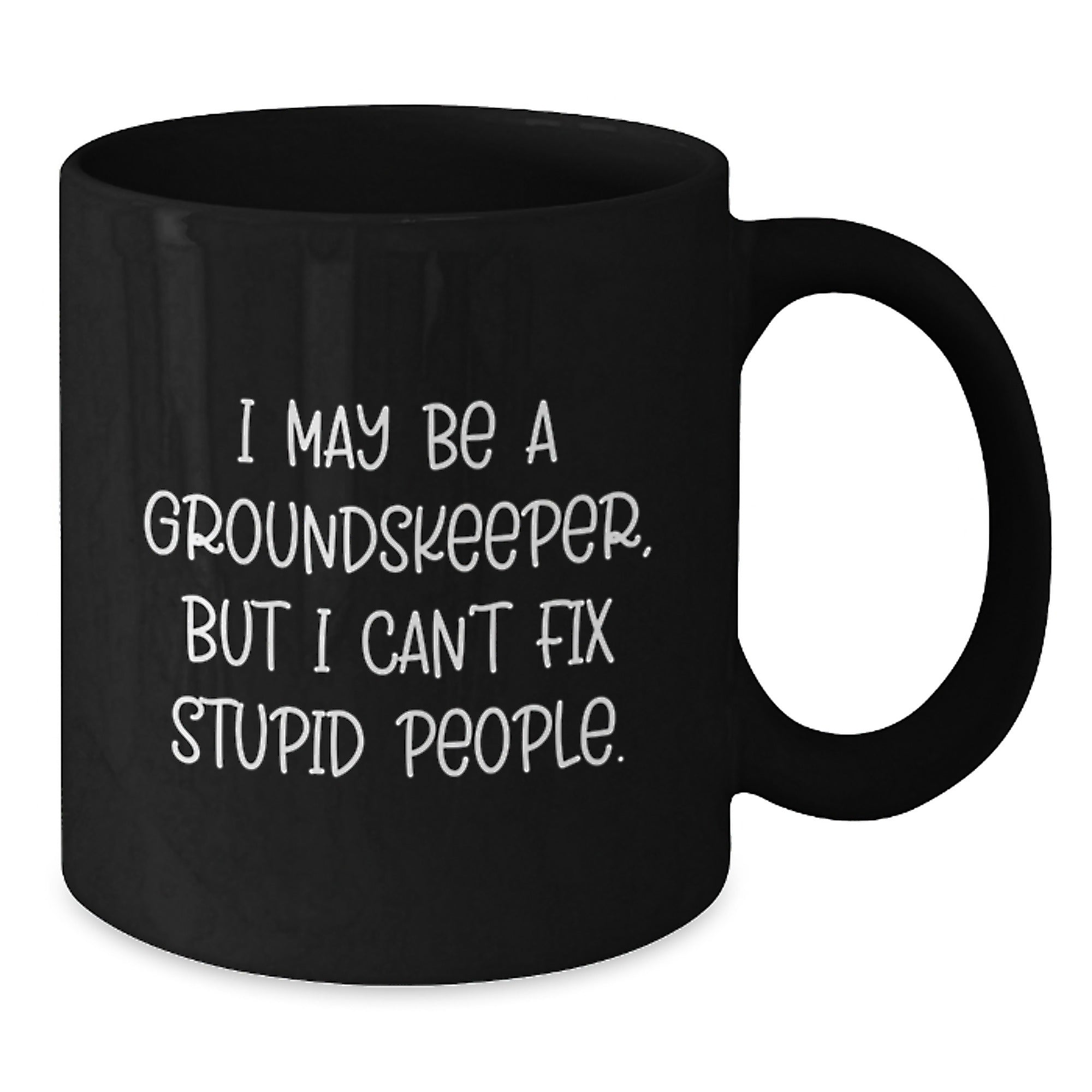 Funny groundskeeper Black Coffee Mug Gifts for Men from Friends at Christmas - Additional