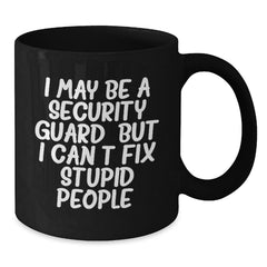 Funny Security Guard Black Coffee Mug Gifts from Men to Security Guard for Christmas - Additional