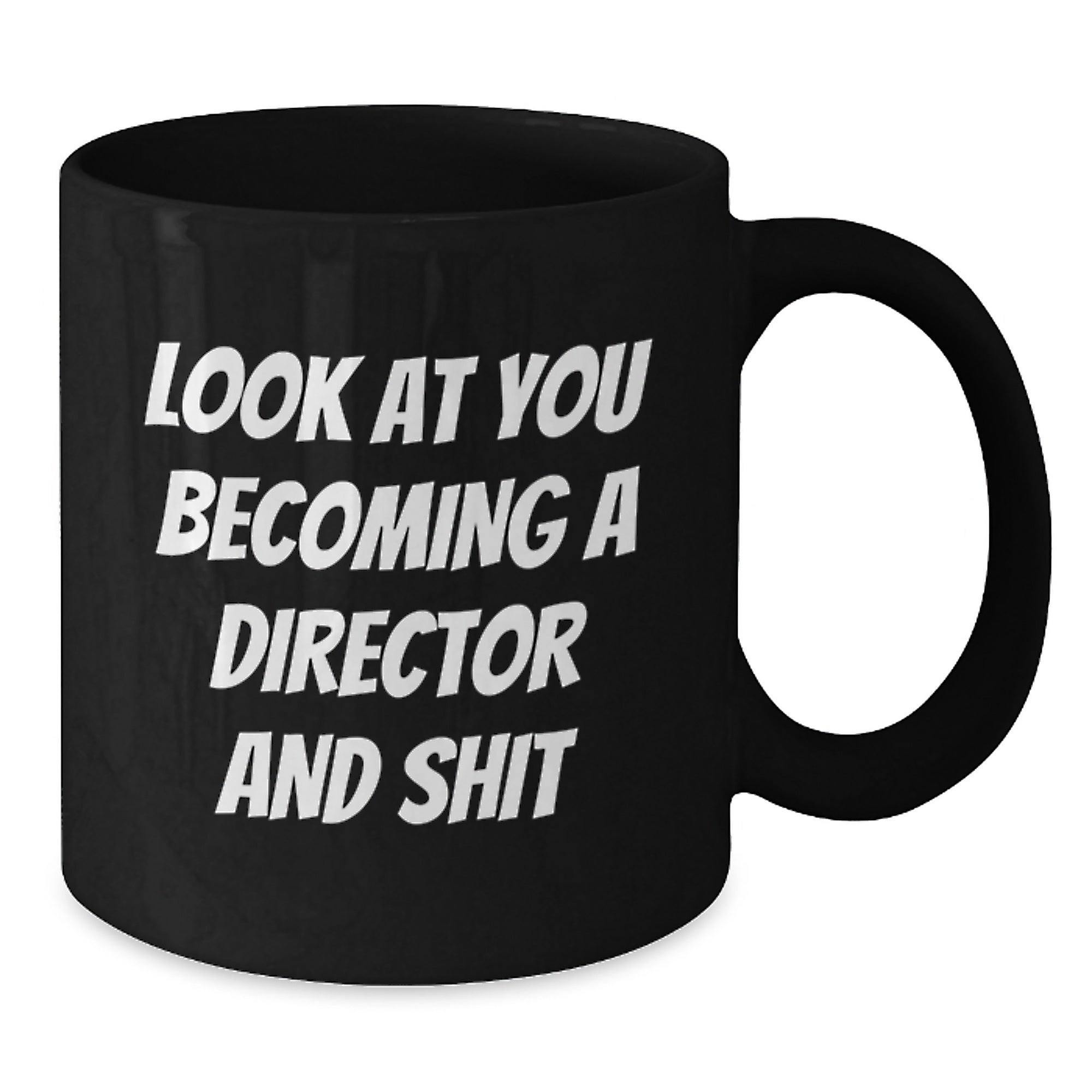 Funny Director Gifts, Black Coffee Mug, 'Look At You Becoming A Director And Shit', Unique Christmas Unique Gifts from Friends to Director - Additional