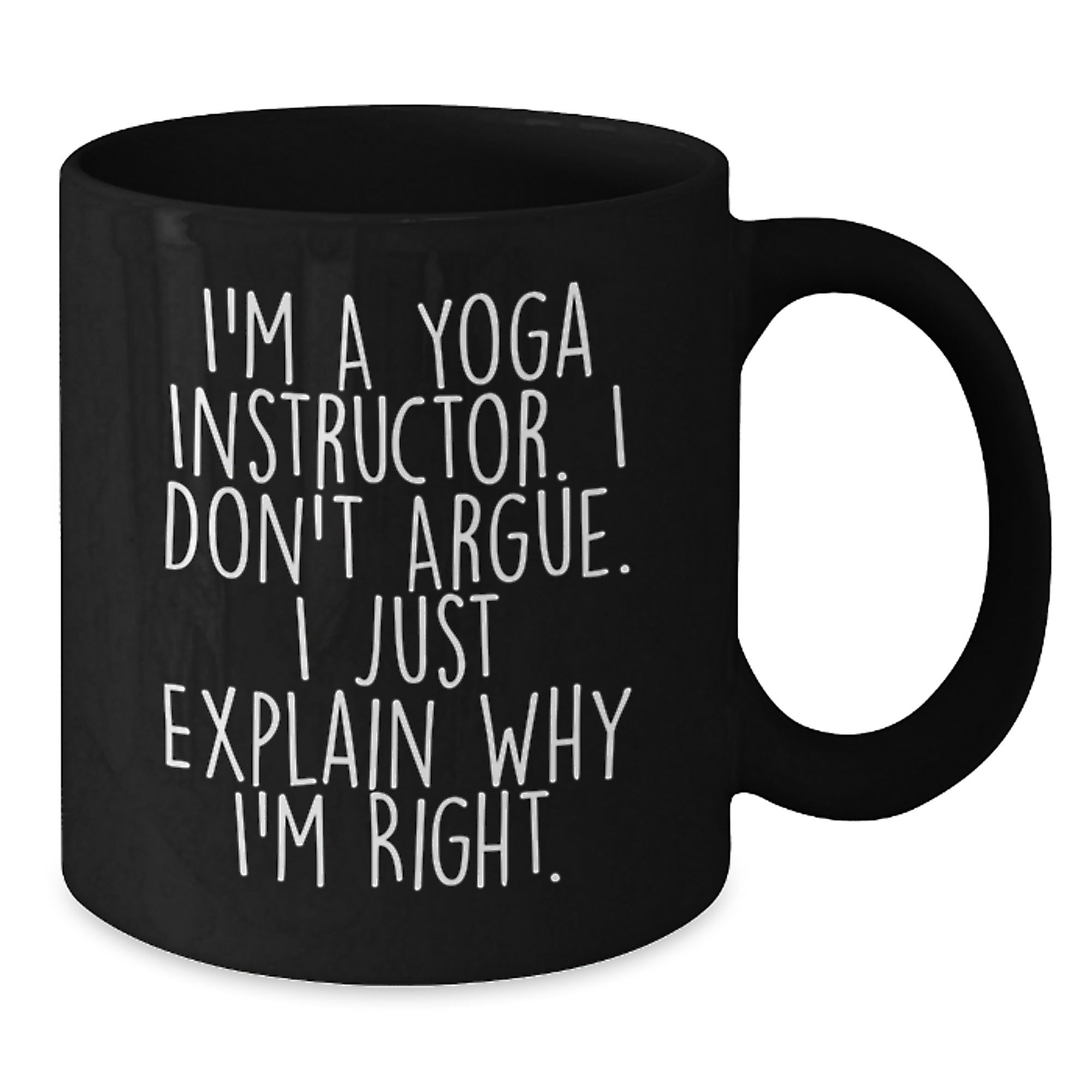 Yoga Instructor Gifts from Friends Funny Black Coffee Mugs - Christmas Unique Gifts for Yoga Instructor Men - Additional
