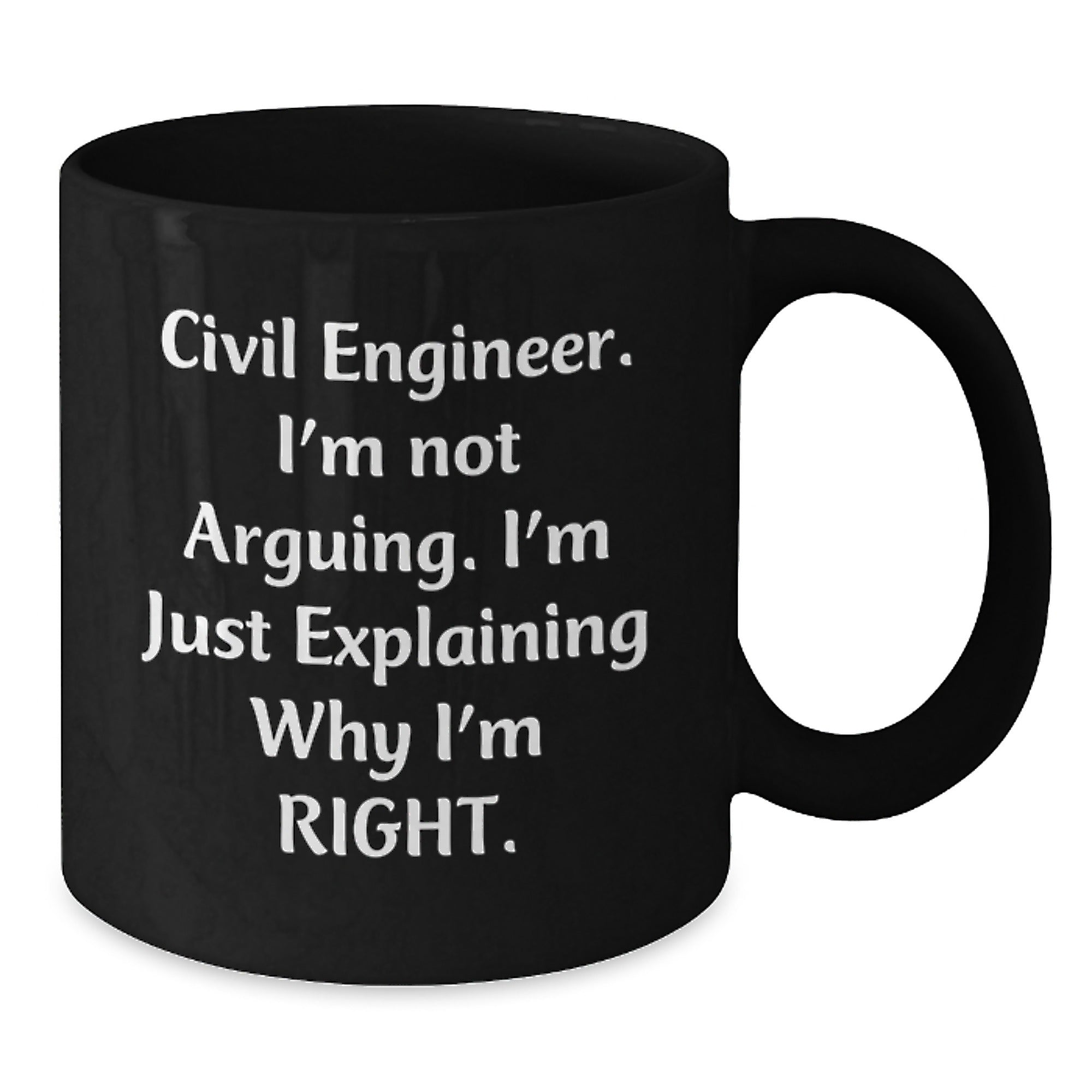 Civil Engineer Mug Funny Quote Gifts from Friends for Men, Unique Christmas Memorable Presents for Civil Engineer, Black Coffee Mug - Additional