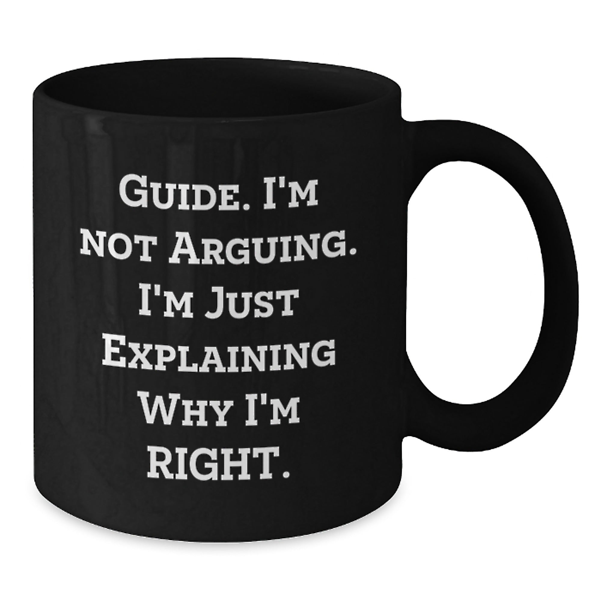 Funny Guide Gifts from Friends - Christmas Unique Gifts for Guide Enthusiasts - Funny Black Coffee Mug with Inspirational Quote - Additional