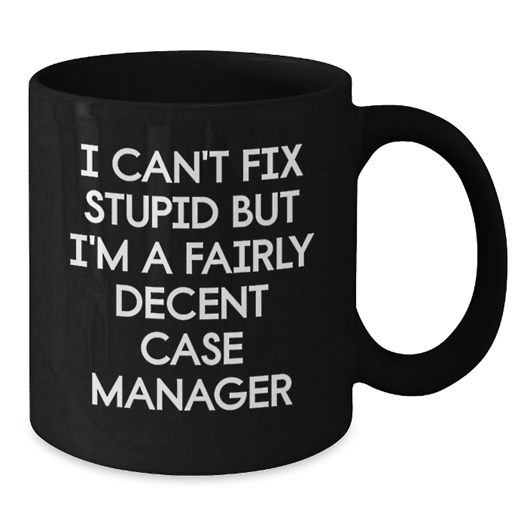 Funny Case Manager Christmas Unique Gifts from Friends to Case Managers Black Coffee Mug - Additional