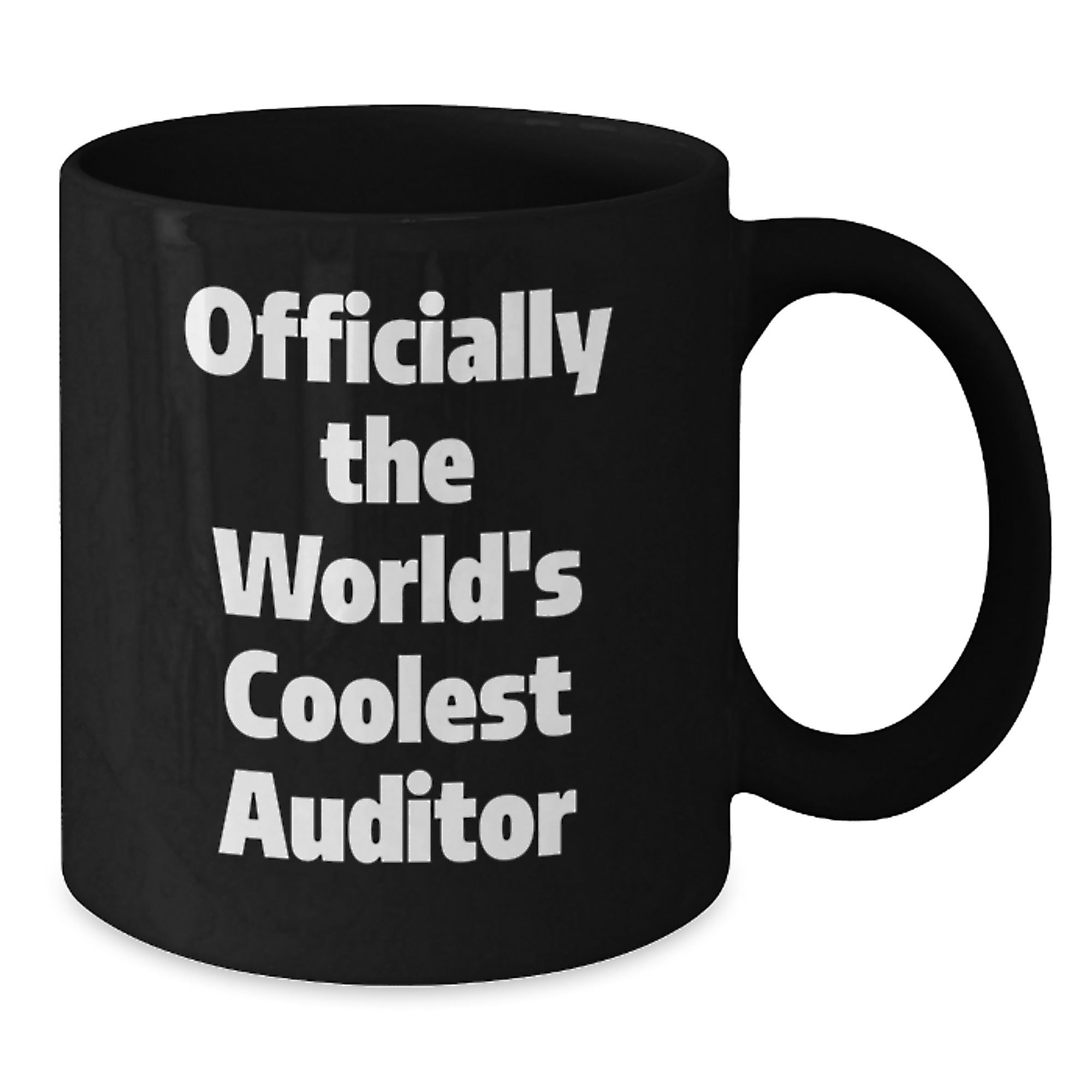 Funny Gifts for Auditors, 'Officially The World's Coolest Auditor' Black Coffee Mug, Unique Gifts from Friends to Family - Additional