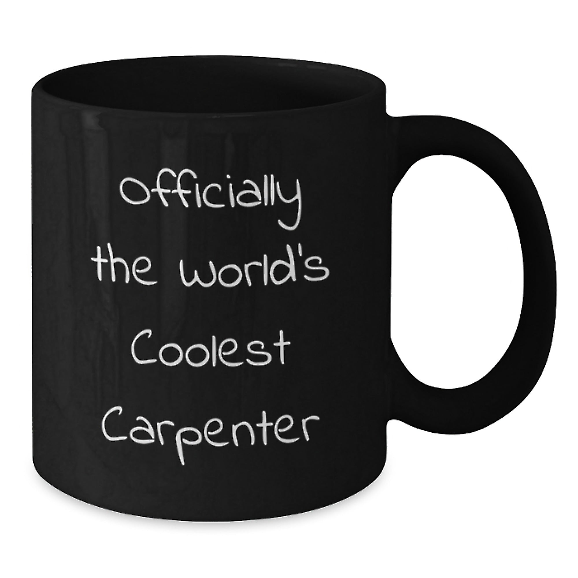 Funny Gifts from Friends to the World's Coolest Carpenter, Black Coffee Mug for Men, Christmas Unique Gifts - Additional