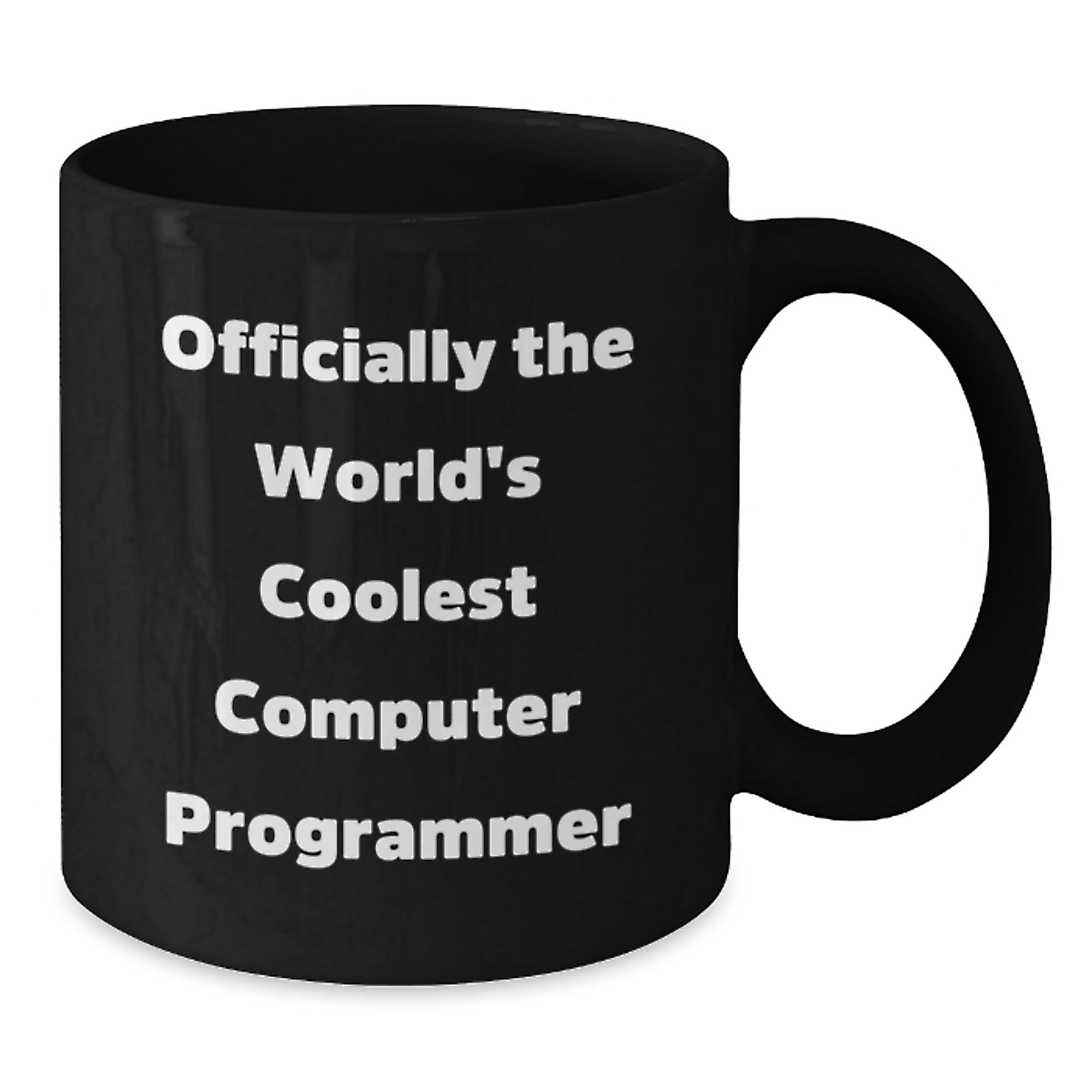 Funny Computer Programmer Gifts for Men, Women, Coworkers - Black Coffee Mug: 'Officially The World's Coolest Computer Programmer' - Unique Graduation Gifts from Family and Friends - Additional