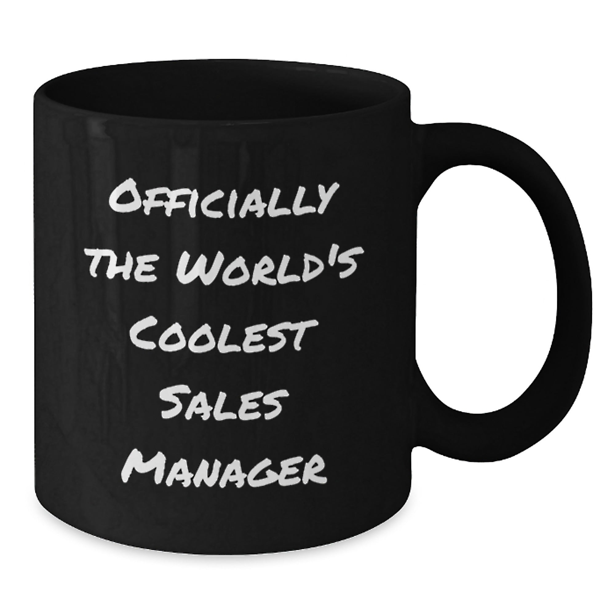 Funny Sales Manager Christmas Unique Gifts from Friends for Men and Women - 'Officially The World's Coolest Sales Manager' Black Coffee Mug - Additional
