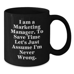 Marketing Manager Gifts, Funny Quote Black Coffee Mug, Graduation Unique Gifts from Friends, Coworkers, Family - Additional