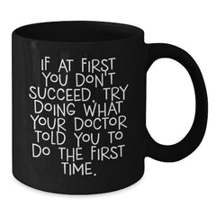 Funny Doctor Gifts for Men, Cute Black Coffee Mug with Inspirational Quote, Christmas Unique Presents for Doctors, Friends, Family - Additional