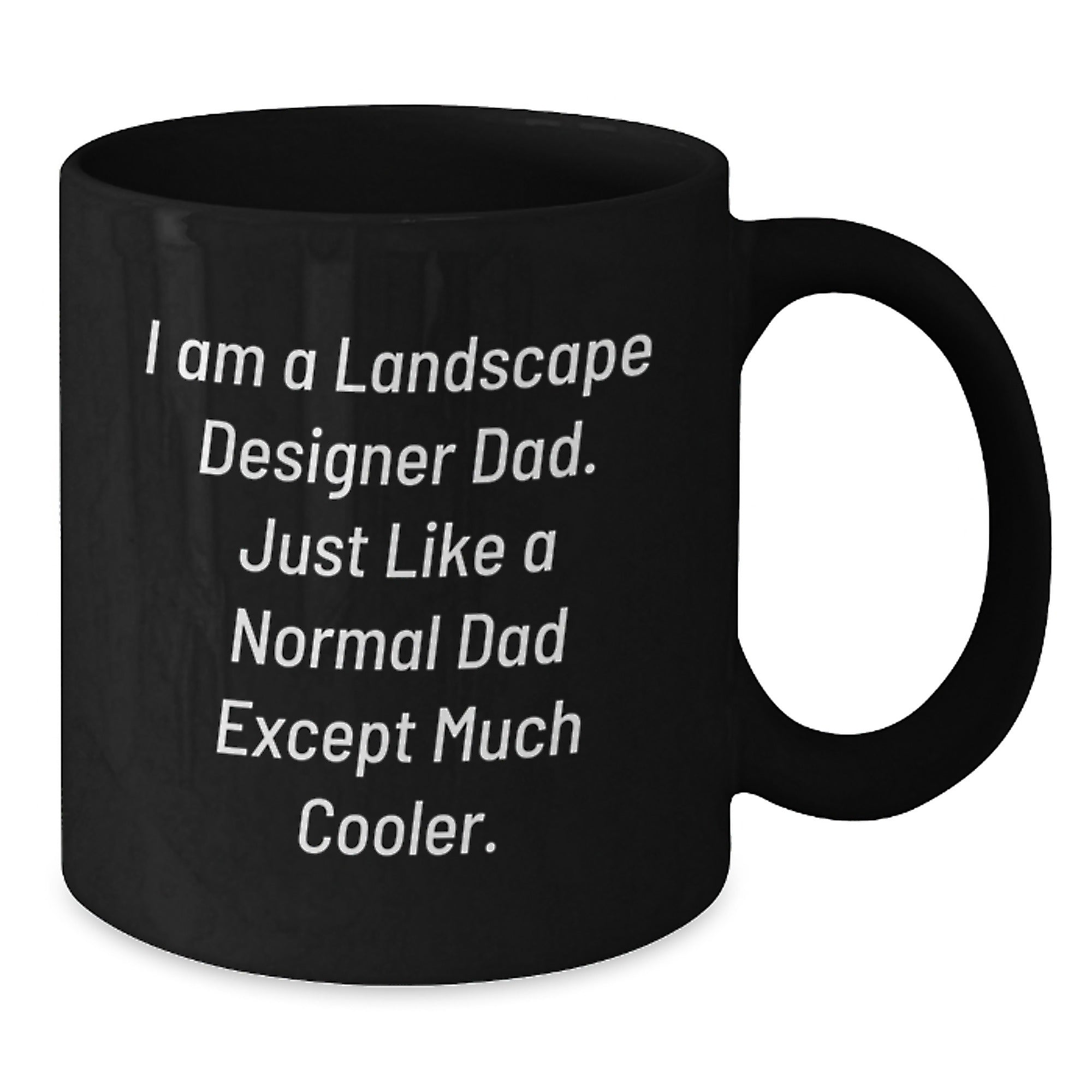 Funny Landscape Designer Gifts for Him, I Am A Landscape Designer Dad Mug, Black Coffee Cup, Perfect Birthday Present from Friends or Family - Additional