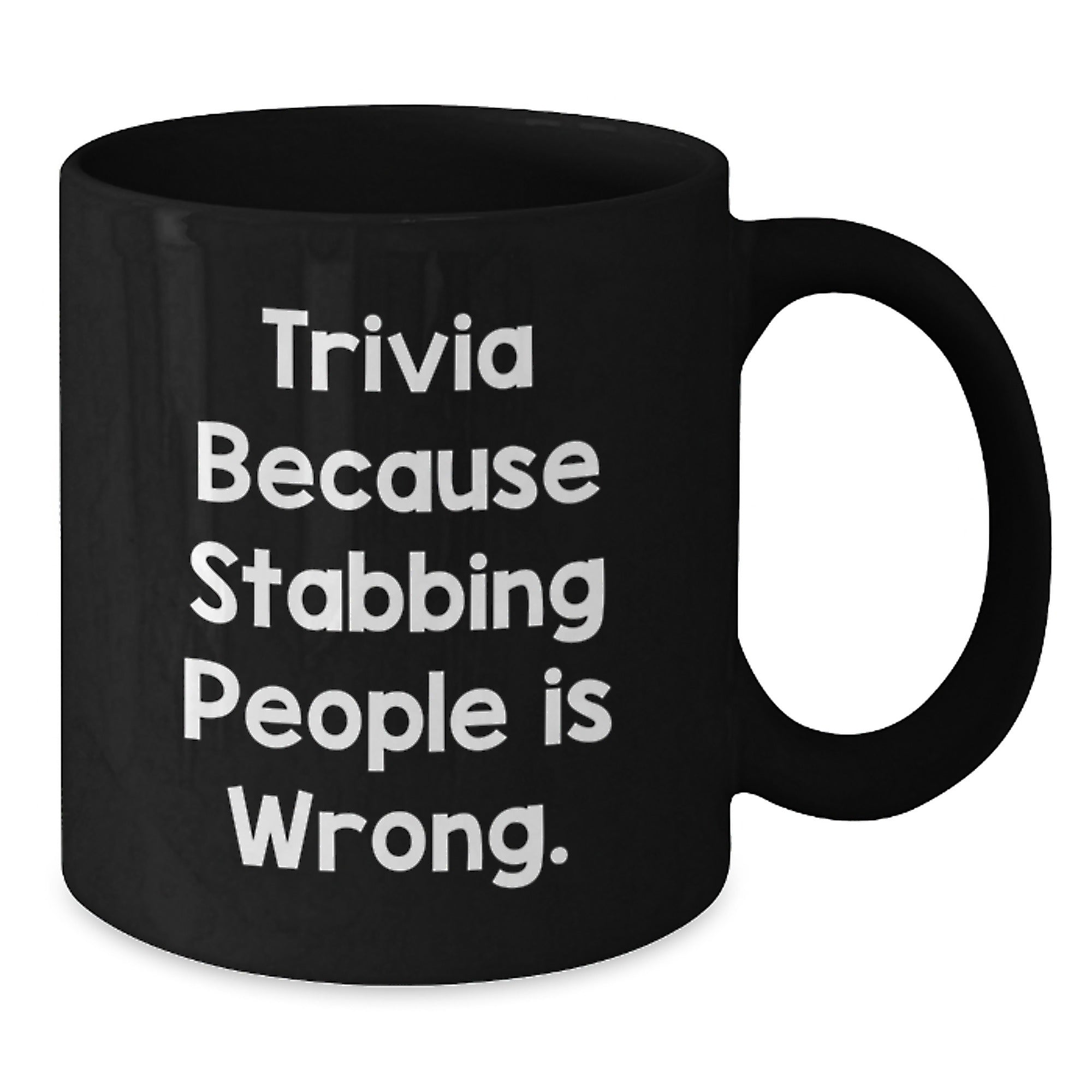 Trivia Fun, Black Coffee Mugs for Trivia Lovers, Birthday Unique Gifts from Friends, Gifts for Trivia Enthusiasts, Funny Quote - Additional