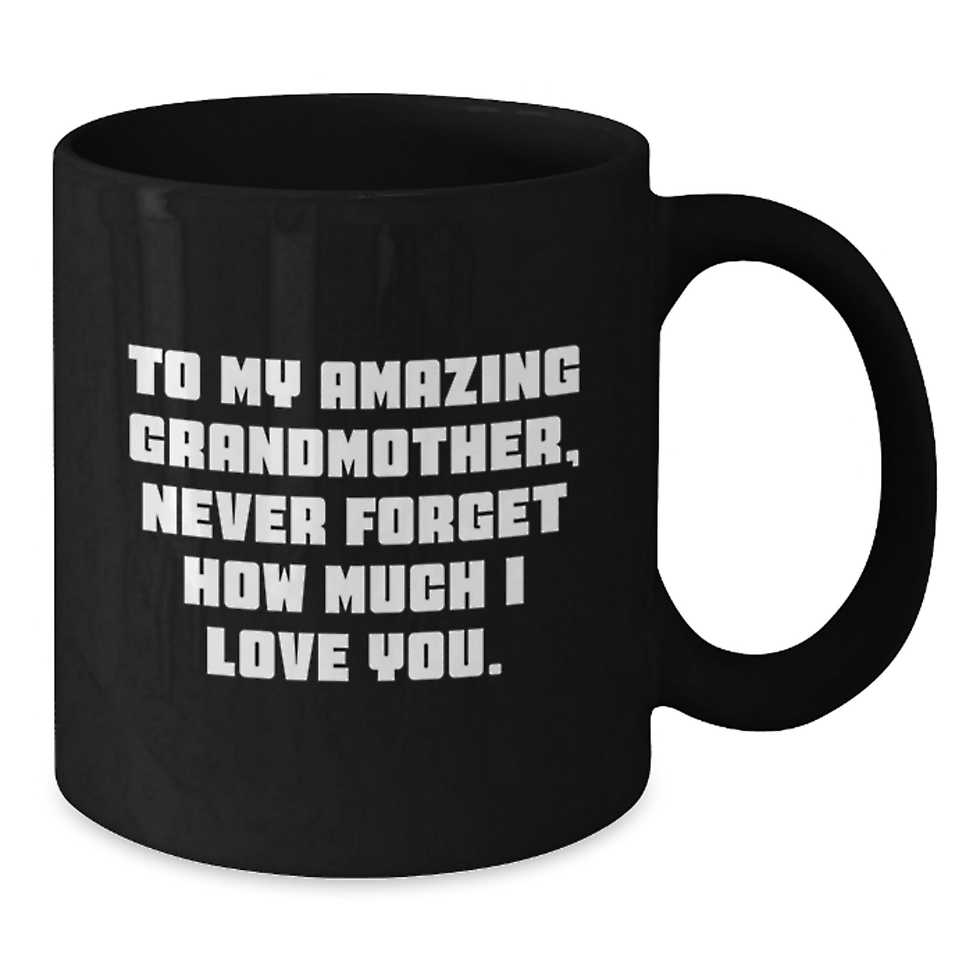 Gifts for Grandma, Inspirational Quote - To My Amazing Grandmother, Black Coffee Mug for Women, Funny Christmas Unique Gifts from Family - Additional