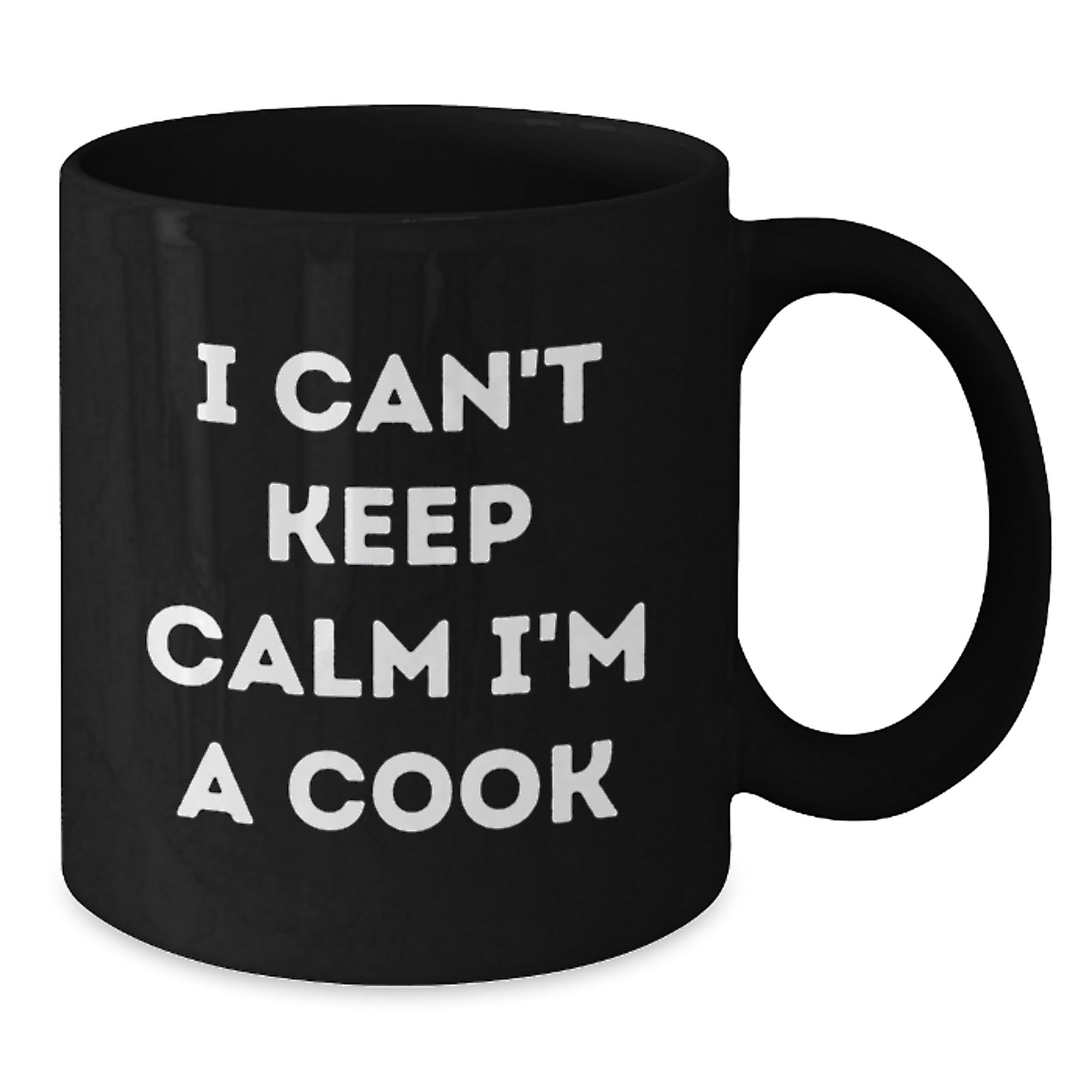 Funny Cook Gifts, I Can't Keep Calm I'm A Cook, Black Coffee Mug, Birthday Unique for Men, Women, Friends, Coworkers, Family - Additional