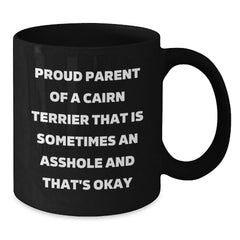Funny Cairn Terrier Dog Gifts for Parents Birthday Unique Mugs from Friends - Proud Parent Quote - Additional