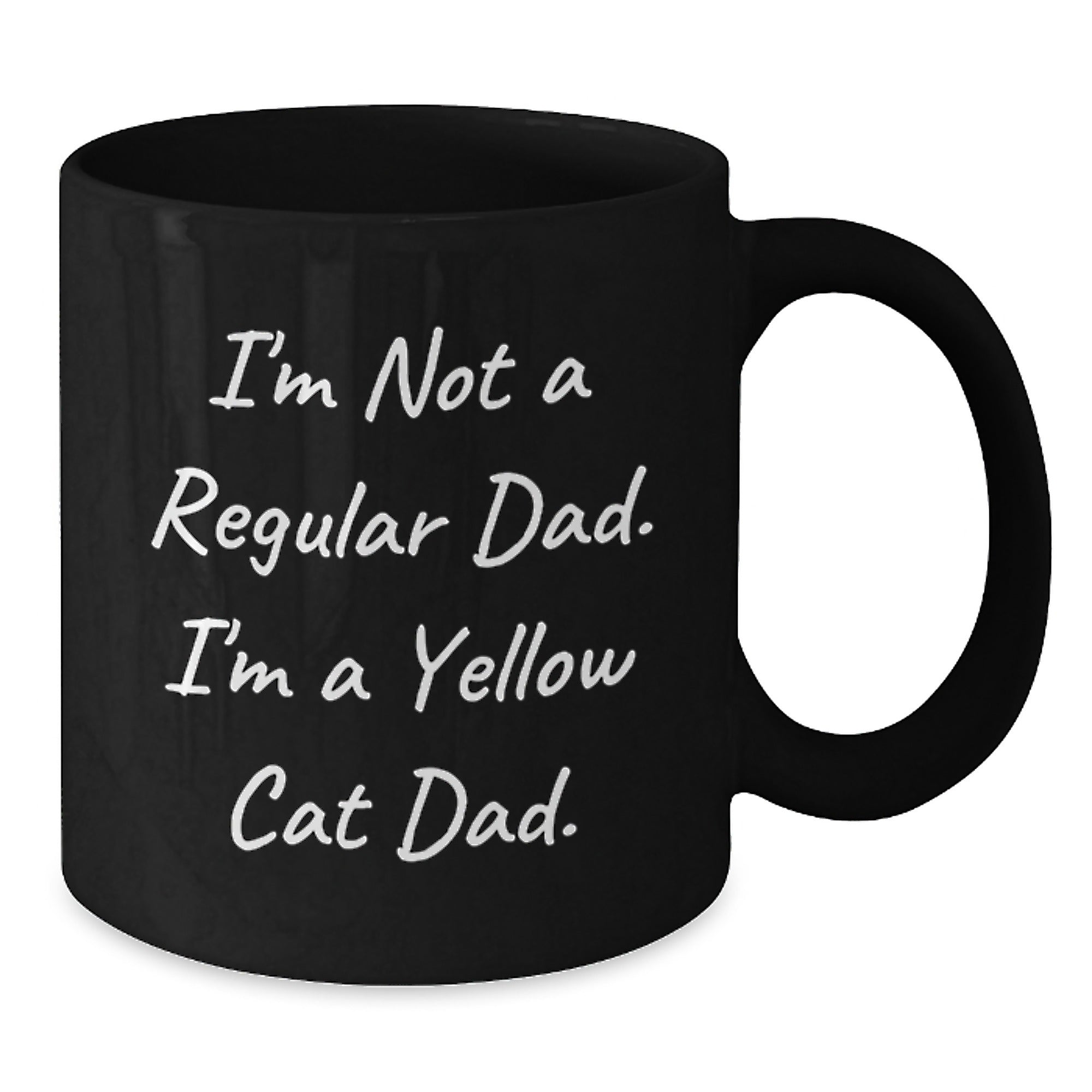 Funny Yellow Cat Dad Gifts for Men, Unique Black Coffee Mug from Dad to Son, Christmas Unique Gifts - Additional