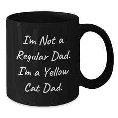 Funny Yellow Cat Dad Gifts for Men, Unique Black Coffee Mug from Dad to Son, Christmas Unique Gifts - Additional