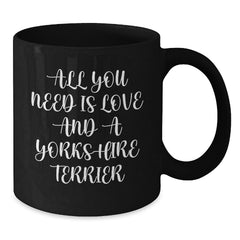 Funny Yorkshire Terrier Dog Black Coffee Mugs Gifts from Men to Friends for Christmas - Additional