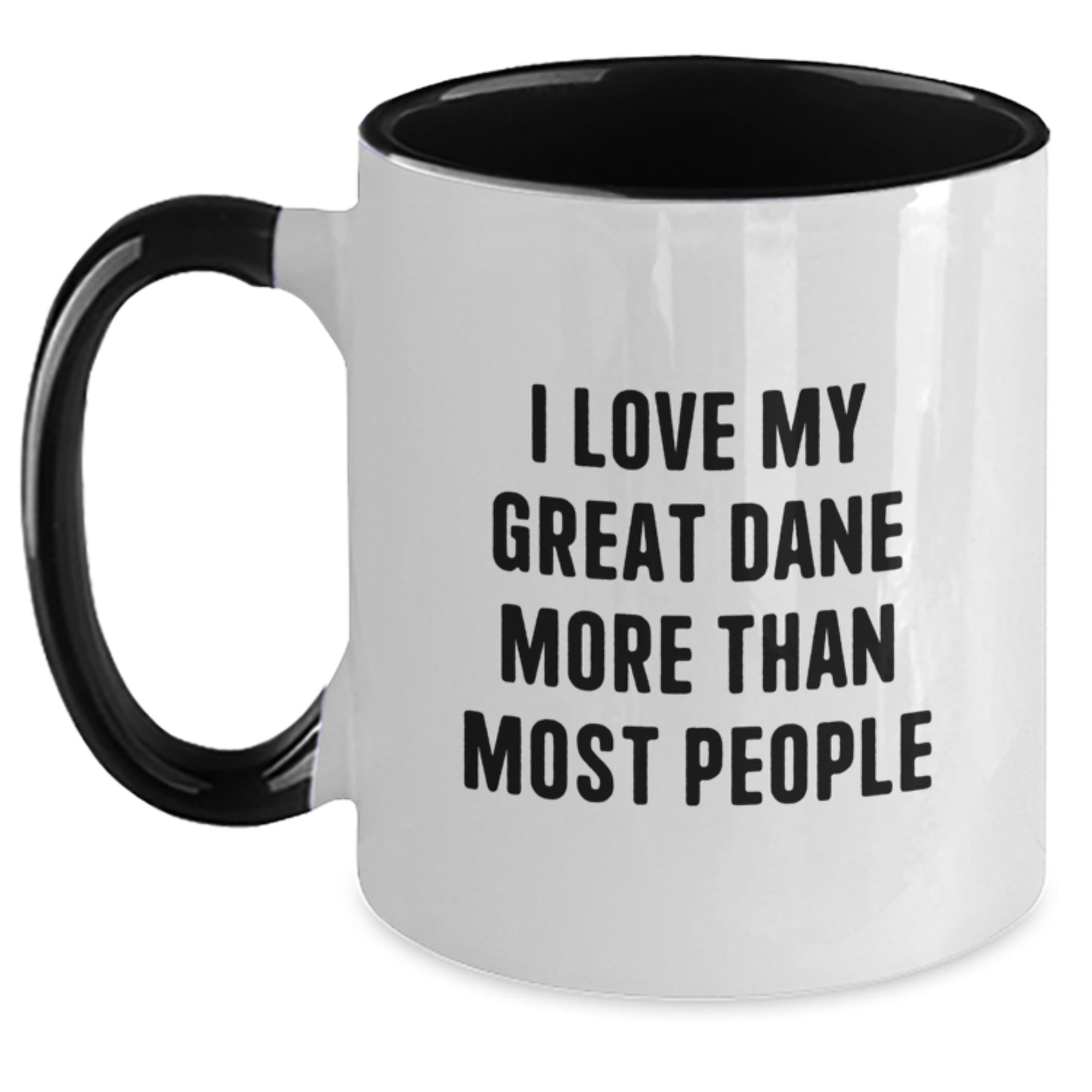 Funny 'I Love My Great Dane More Than Most People' Great Dane Dog Gifts from Friends Valentine's Unique Mugs for Great Dane Dog Lovers - Main