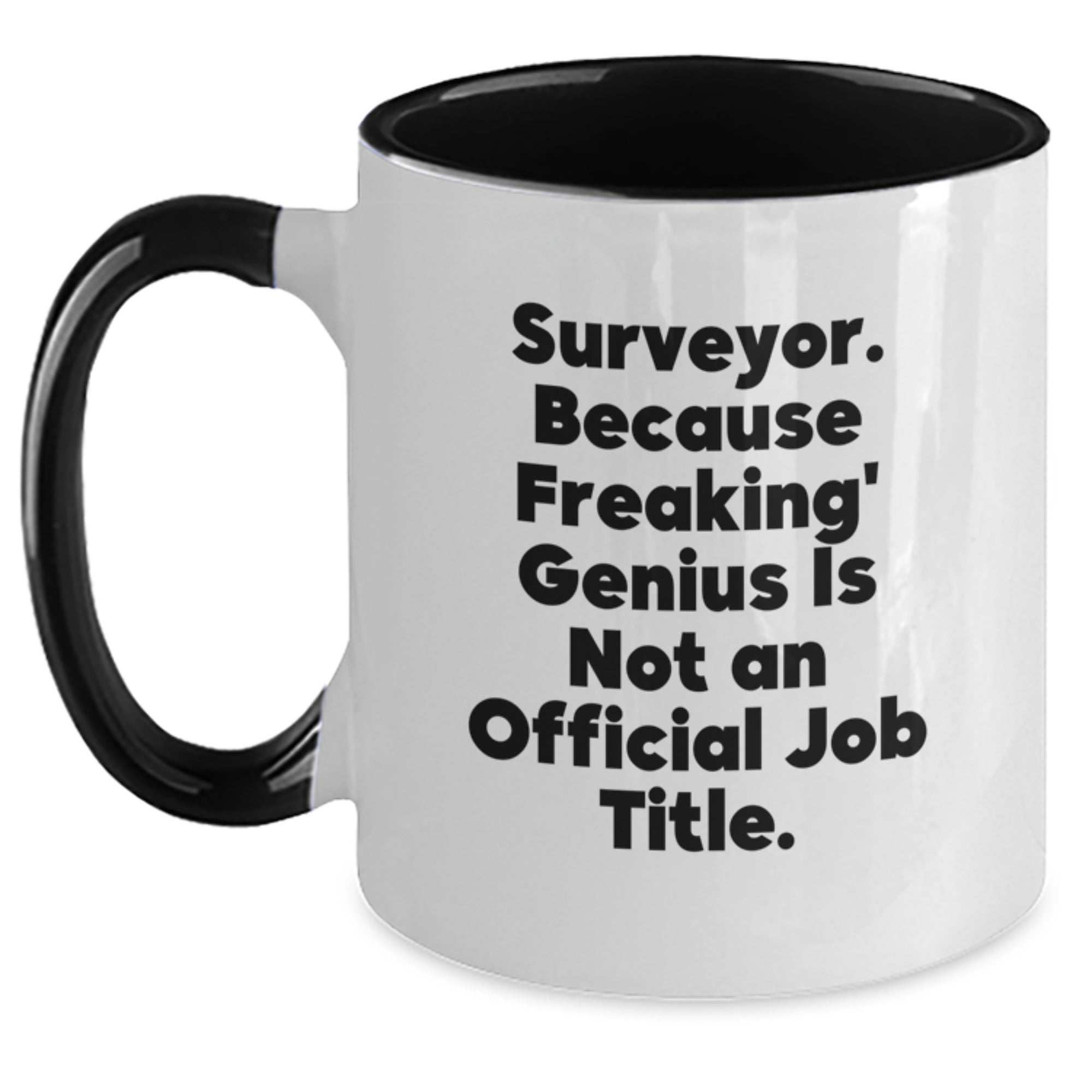 Funny Surveyor Gifts from Men - Two Tone Coffee Mugs for Surveyor - Christmas Unique Gifts for Friends, Coworkers, and Family - Main