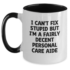 Personal Care Aide Gifts from Men, Women, Friends, Coworkers, Family, Gifts for Personal Care Aide, Men, Women, Friends, Coworkers, Family, Funny Two Tone Coffee Mug for Christmas - Main