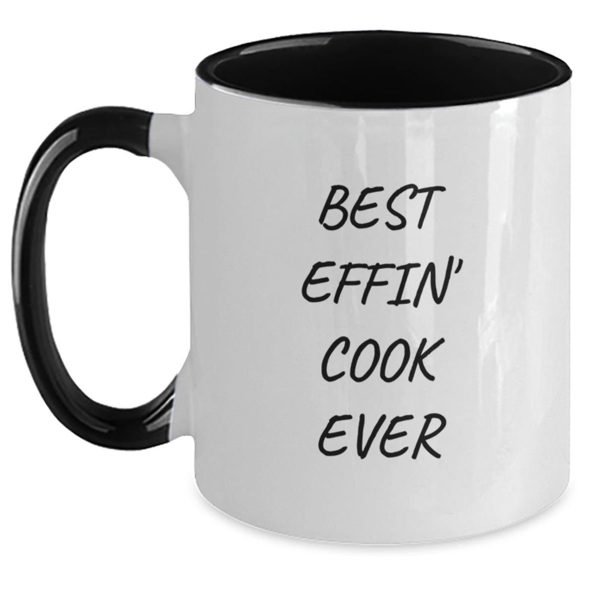 Funny Cook Gifts from Friends to Best Effin' Cook Ever for Graduation, Unique Two Tone Coffee Mugs, Cook Enthusiasts Gifts, Best Effin' Cook Ever Quote - Main